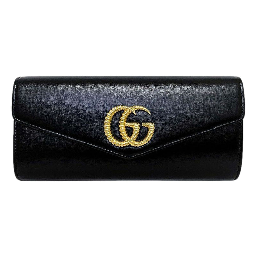 Gucci GG Black Leather Clutch - Elegant & Versatile Accessory