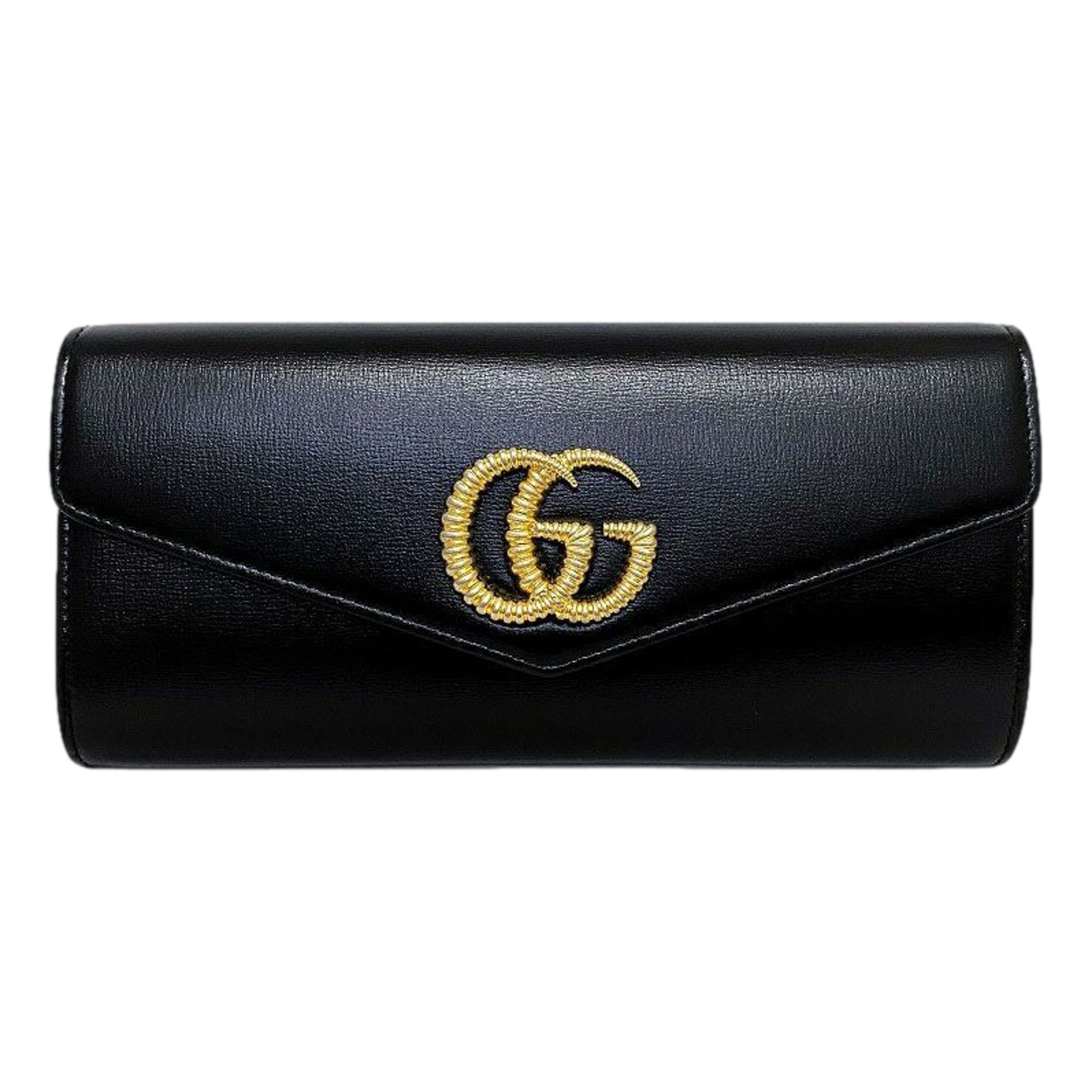 Gucci GG Black Leather Clutch - Elegant & Versatile Accessory