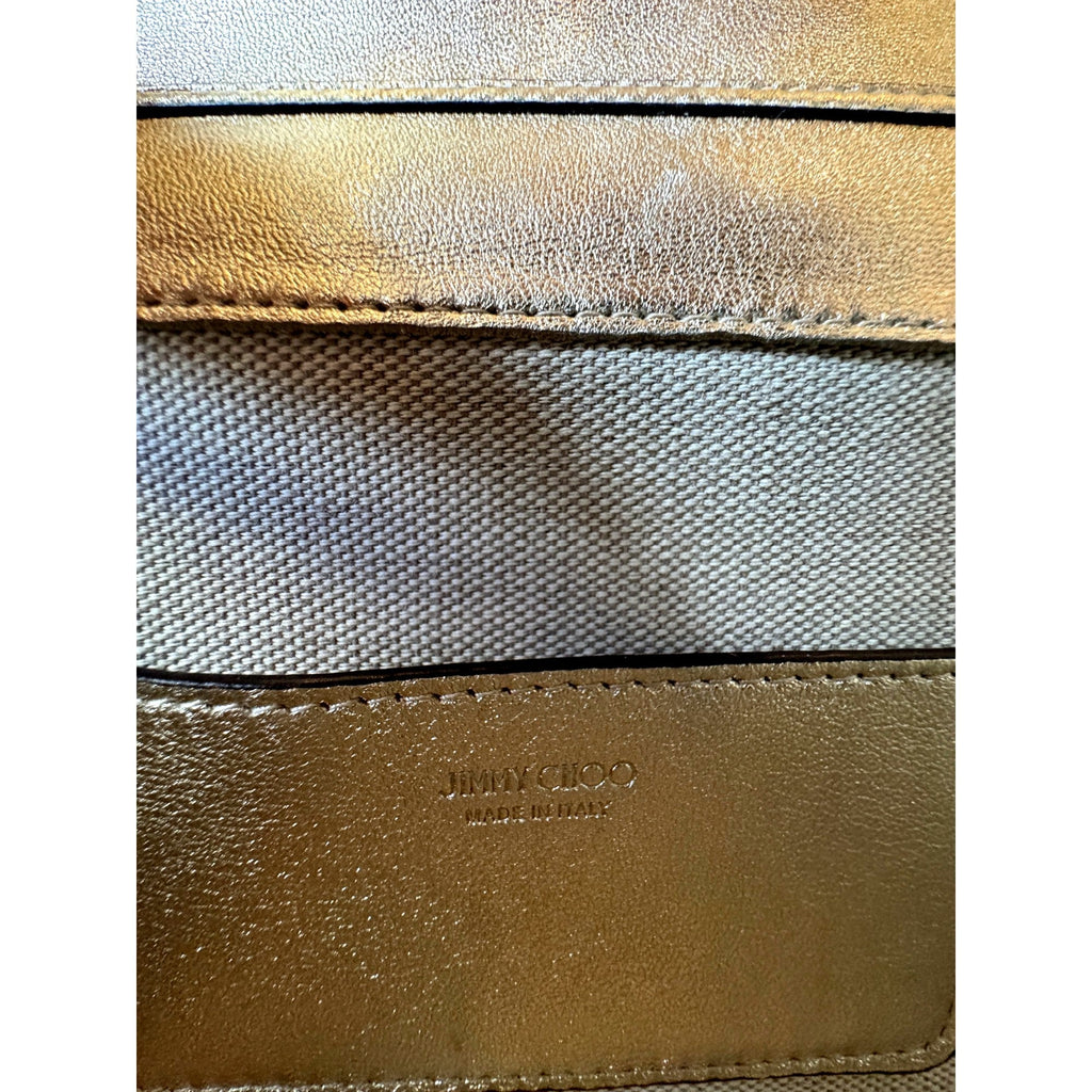 Clutch Bag, Crossbody Bag - Jimmy Choo Luxury Metal Gold Bag