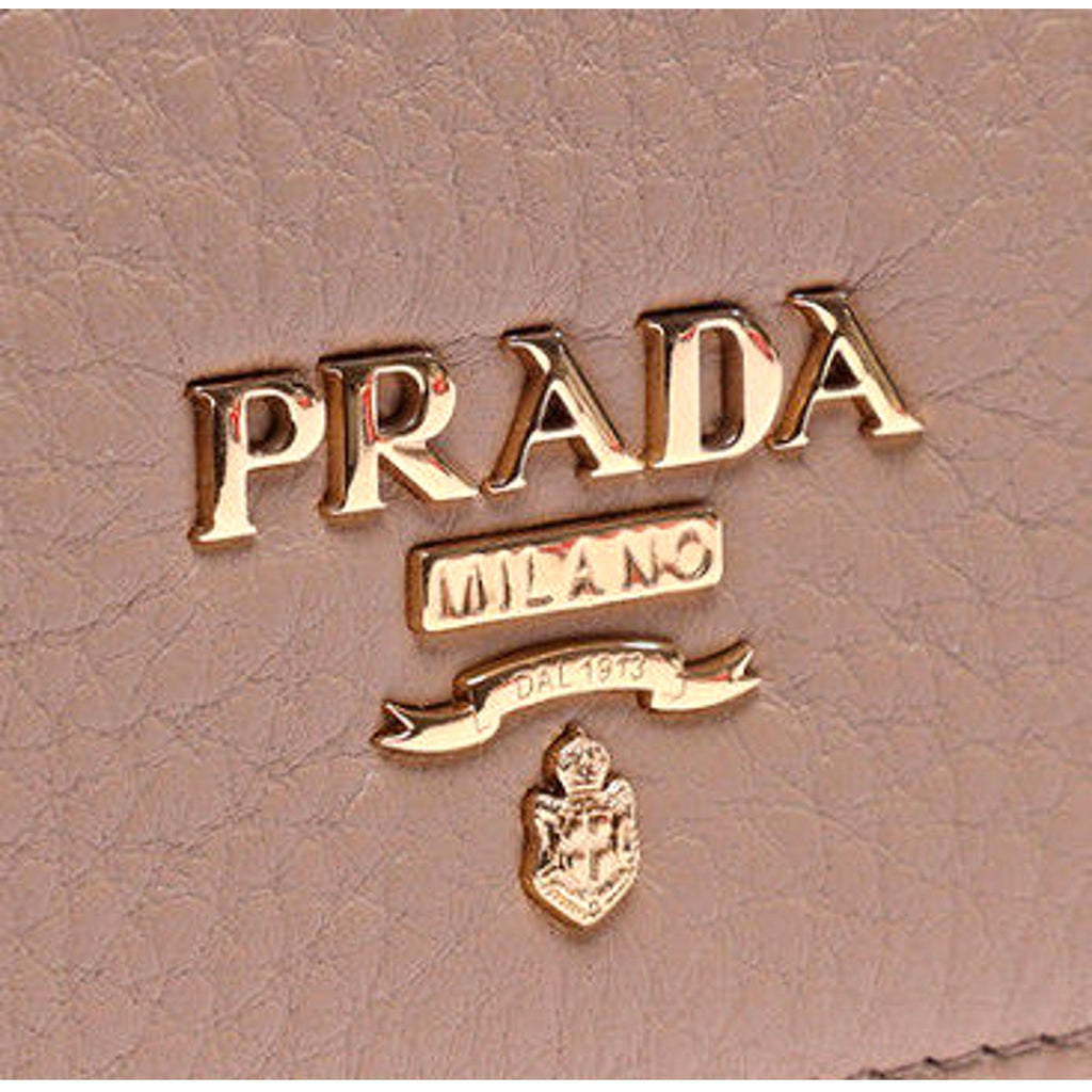 Prada Women's Vitello Grain Leather Card Case - Chic & Elegant