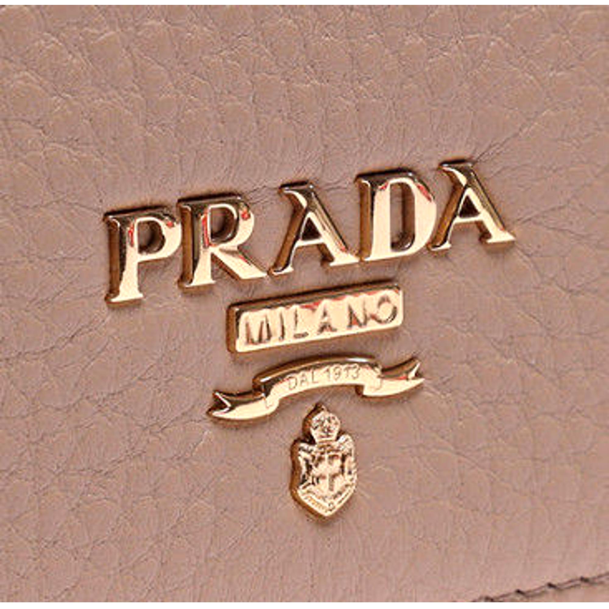 Prada Women's Vitello Grain Leather Card Case - Chic & Elegant