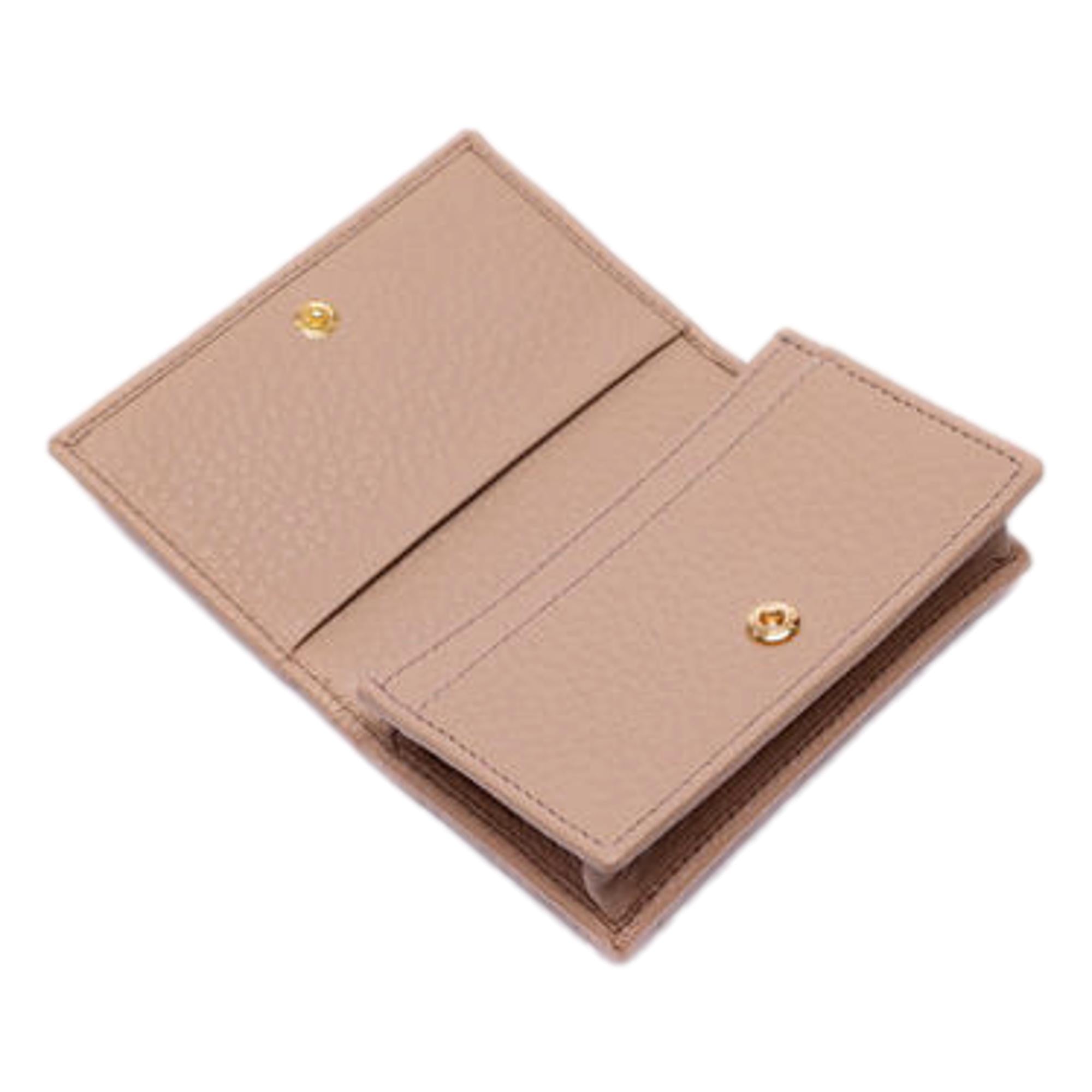 Prada Women's Vitello Grain Leather Card Case - Chic & Elegant