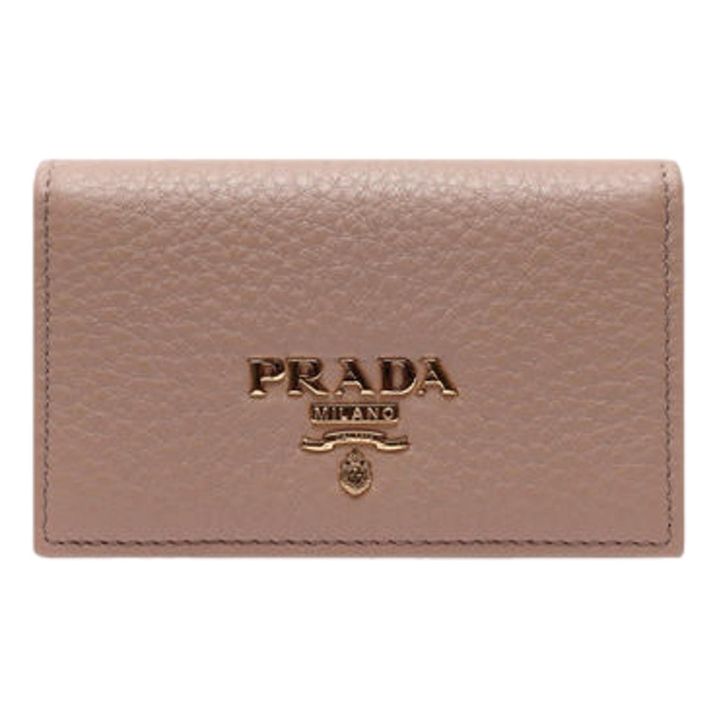 Prada Women's Vitello Grain Leather Card Case - Chic & Elegant