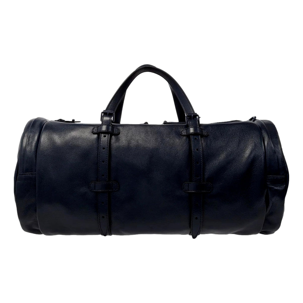 Gucci GG Logo Blue Leather Duffle Tote - Luxury & Versatility