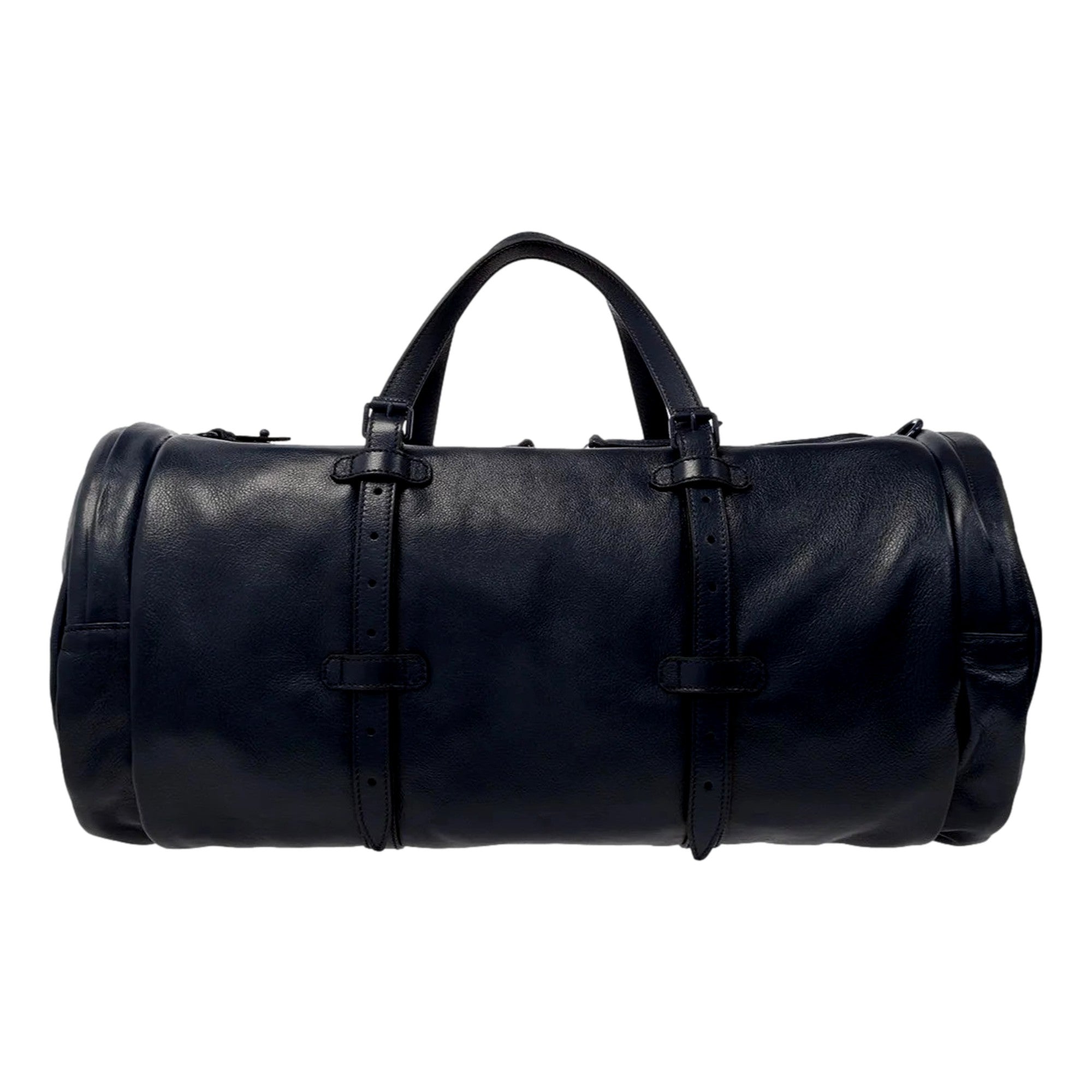 Gucci GG Logo Blue Leather Duffle Tote - Luxury & Versatility