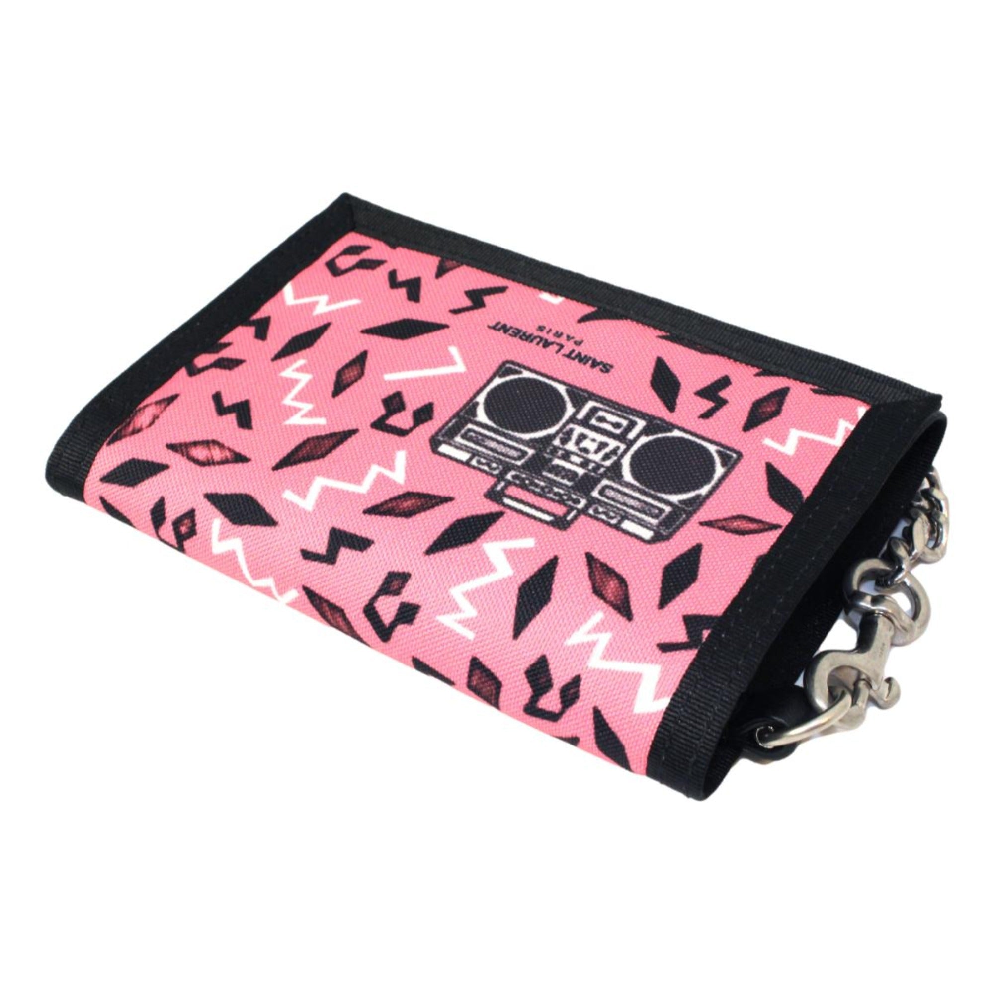 Stylish Saint Laurent Wallet - Pink Wallet, Chain Trifold Wallet