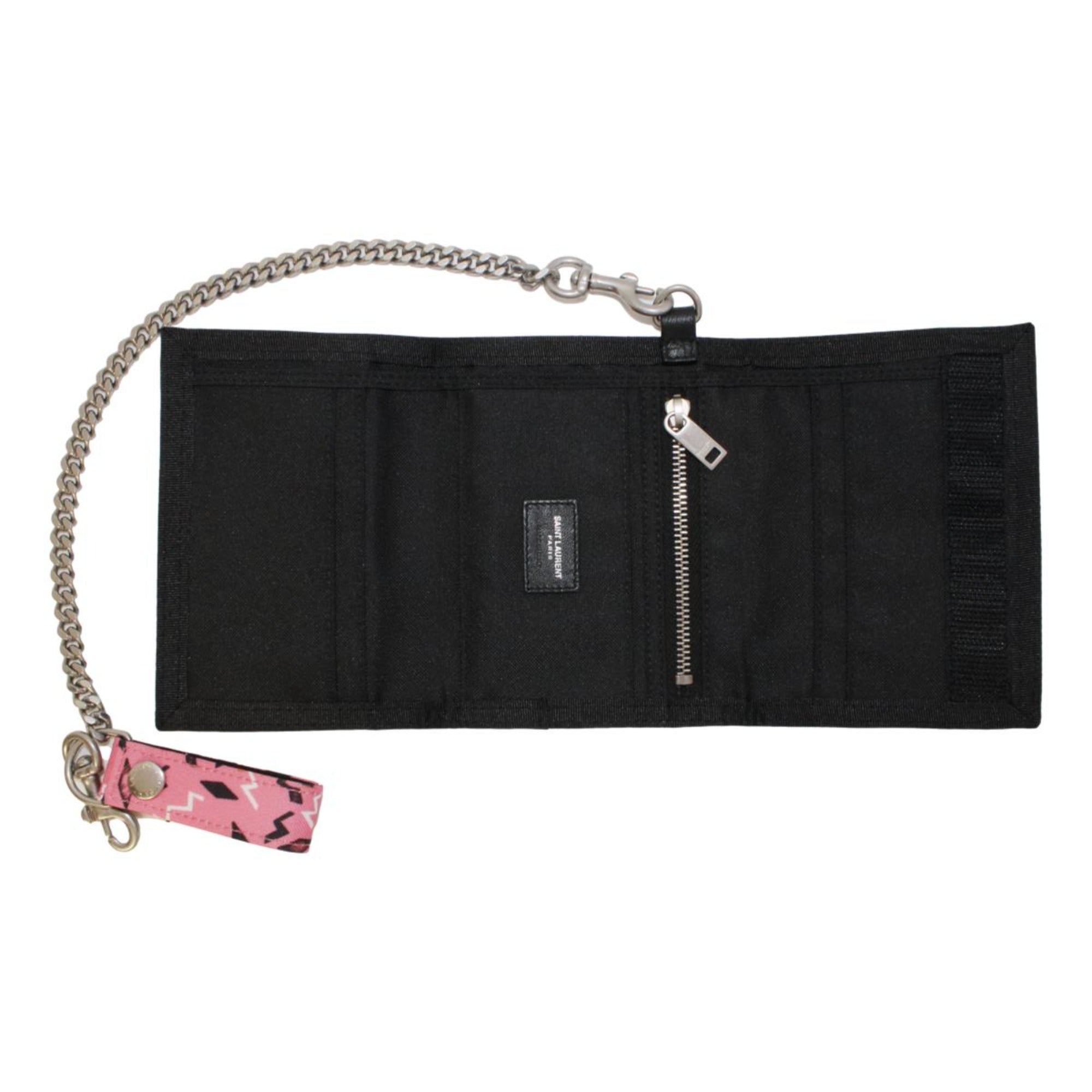 Stylish Saint Laurent Wallet - Pink Wallet, Chain Trifold Wallet