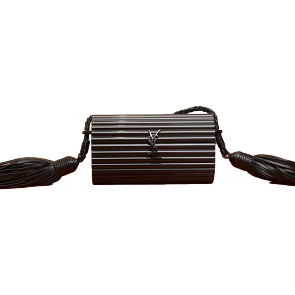 Saint Laurent Black Plexiglass Opium Box Bag - Luxury & Elegance