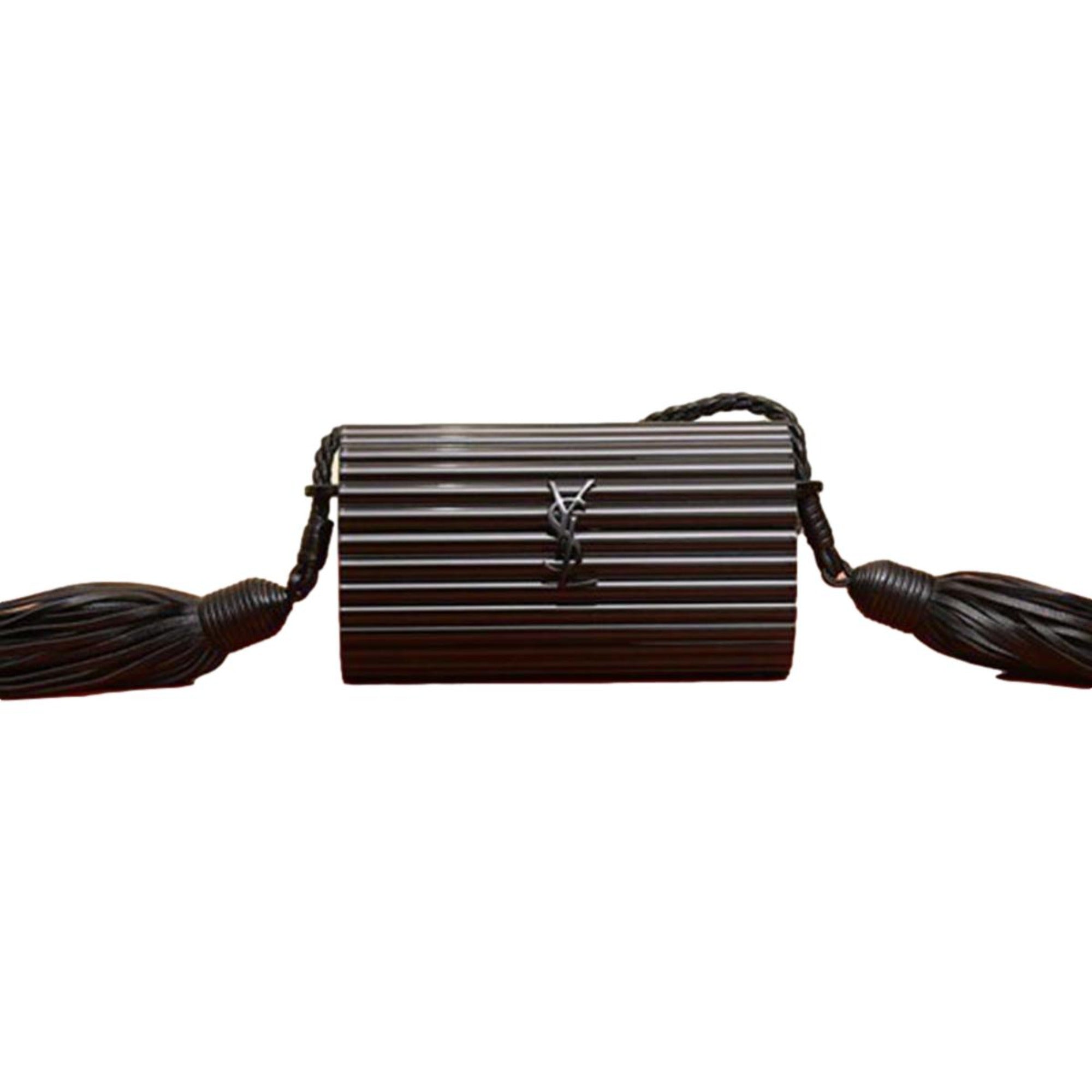 Saint Laurent Black Plexiglass Opium Box Bag - Luxury & Elegance