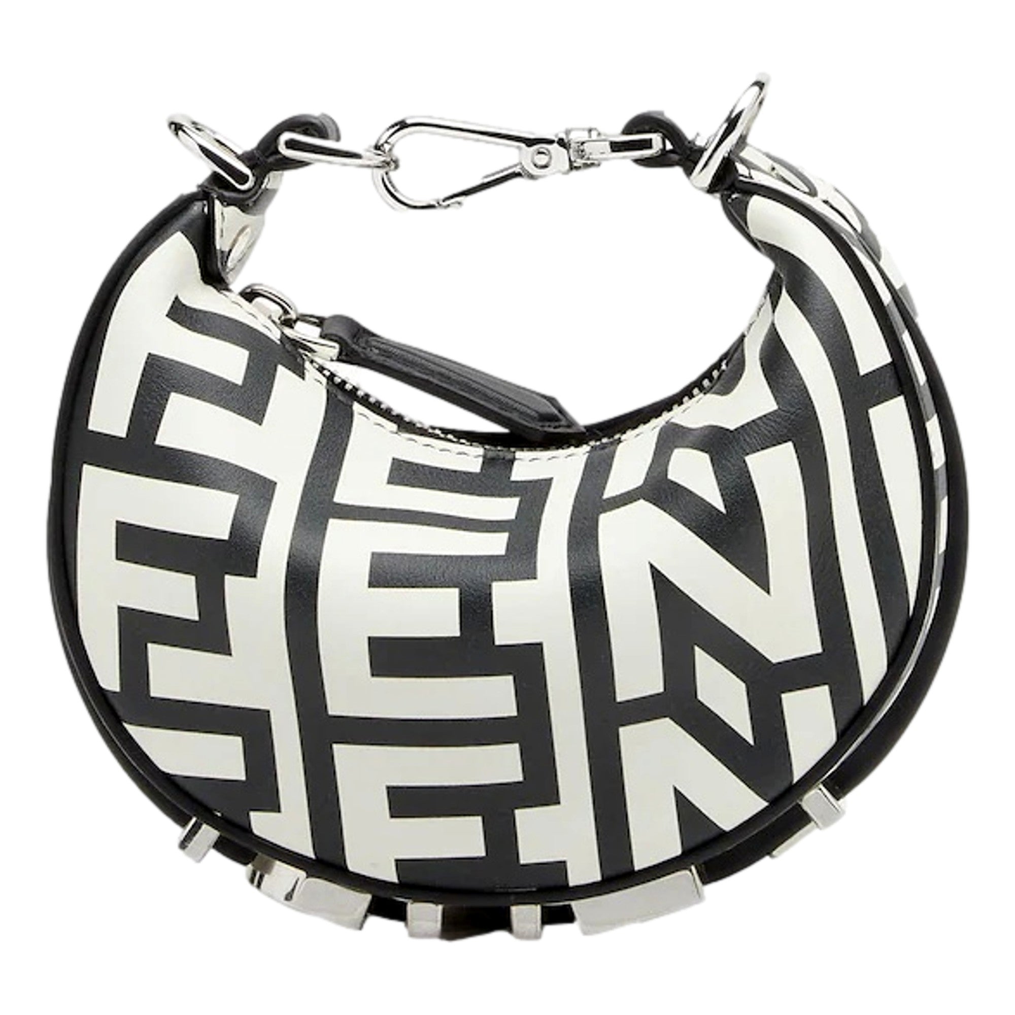Fendi Hobo Bag: Stylish Black & White Fendi Handbag Collaboration