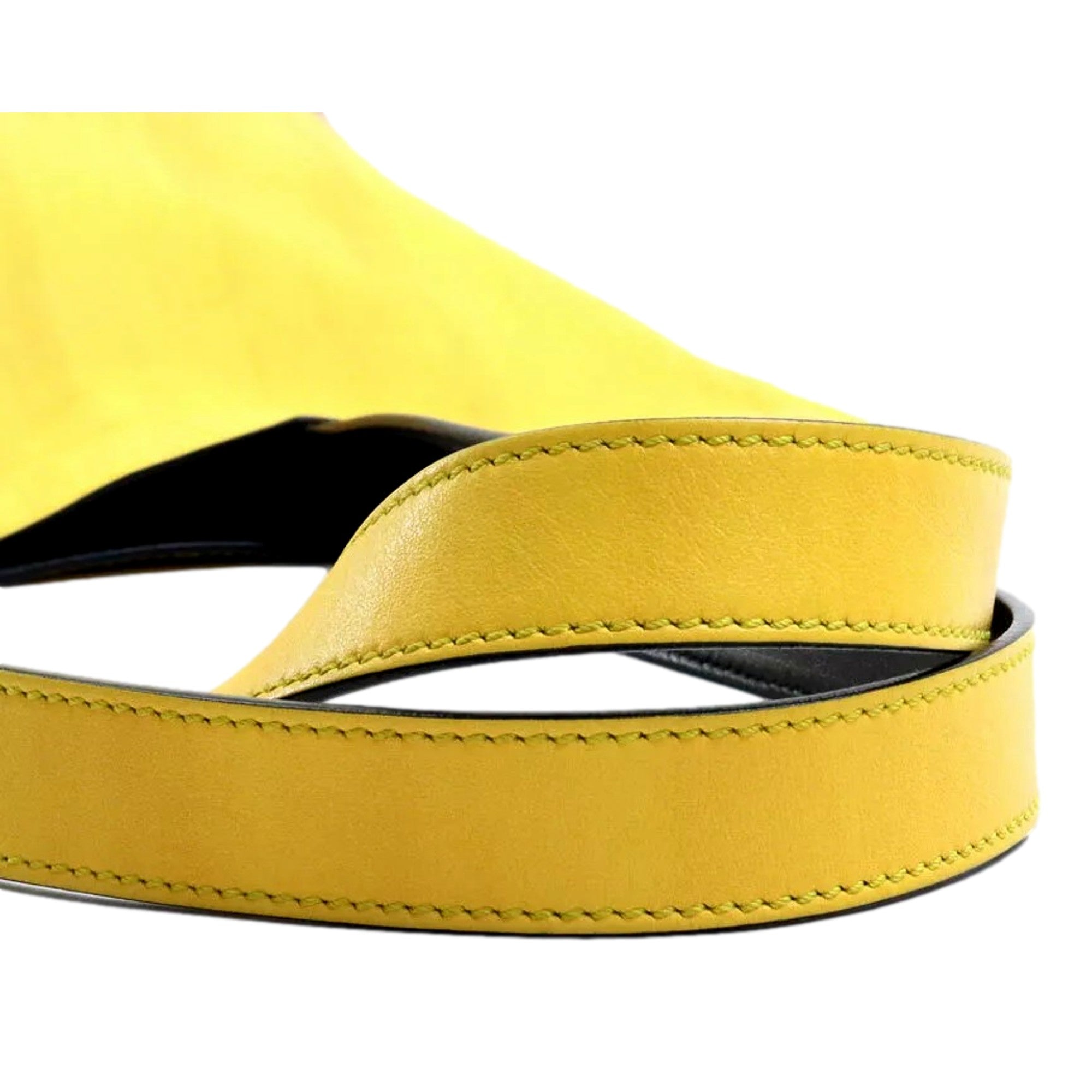 Fendi Leather Tote Bag - Luxe Yellow Fendi Bag, Stylish Leather Bag