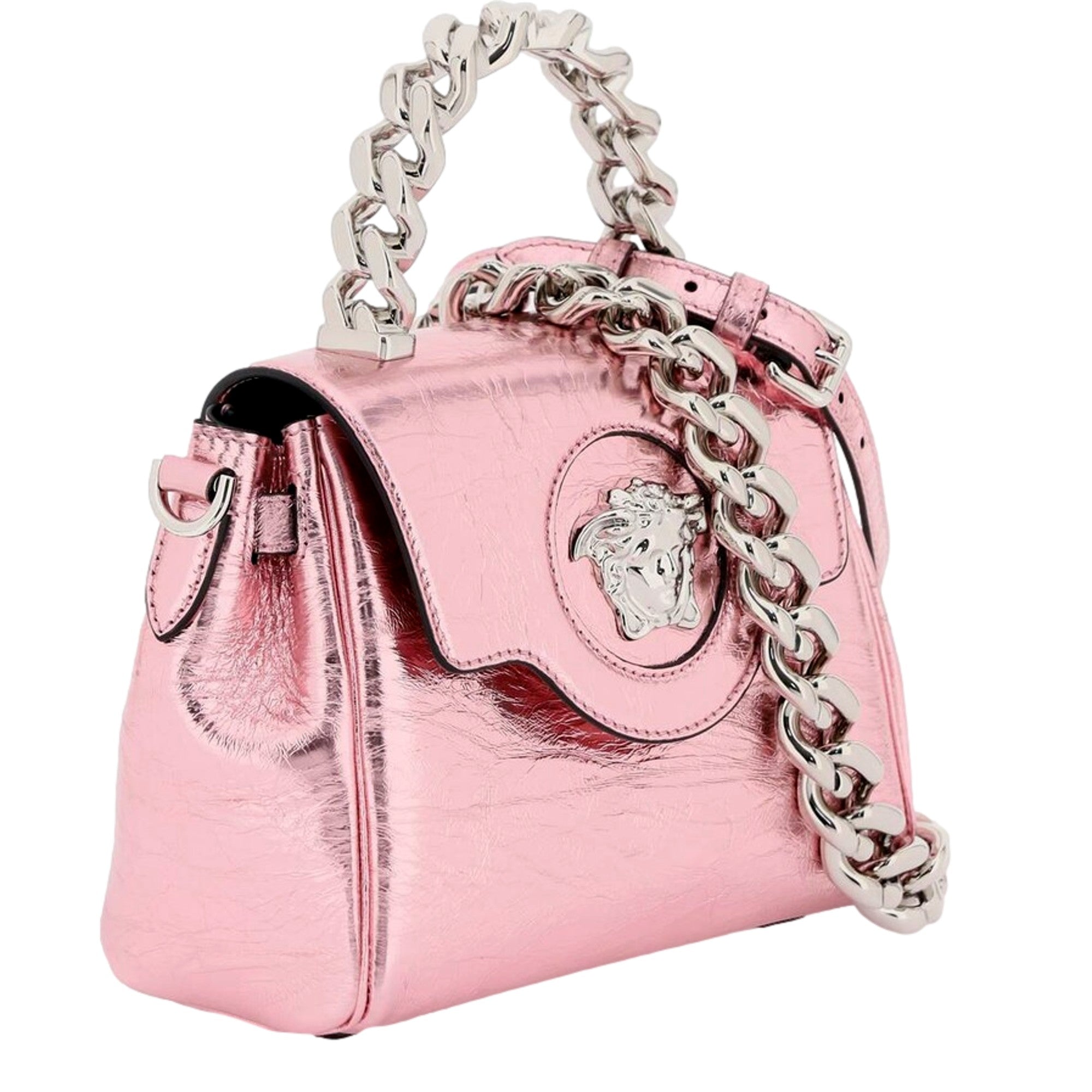 Top Handle Bag: Versace Pink Bag - Elegant & Chic Statement Piece