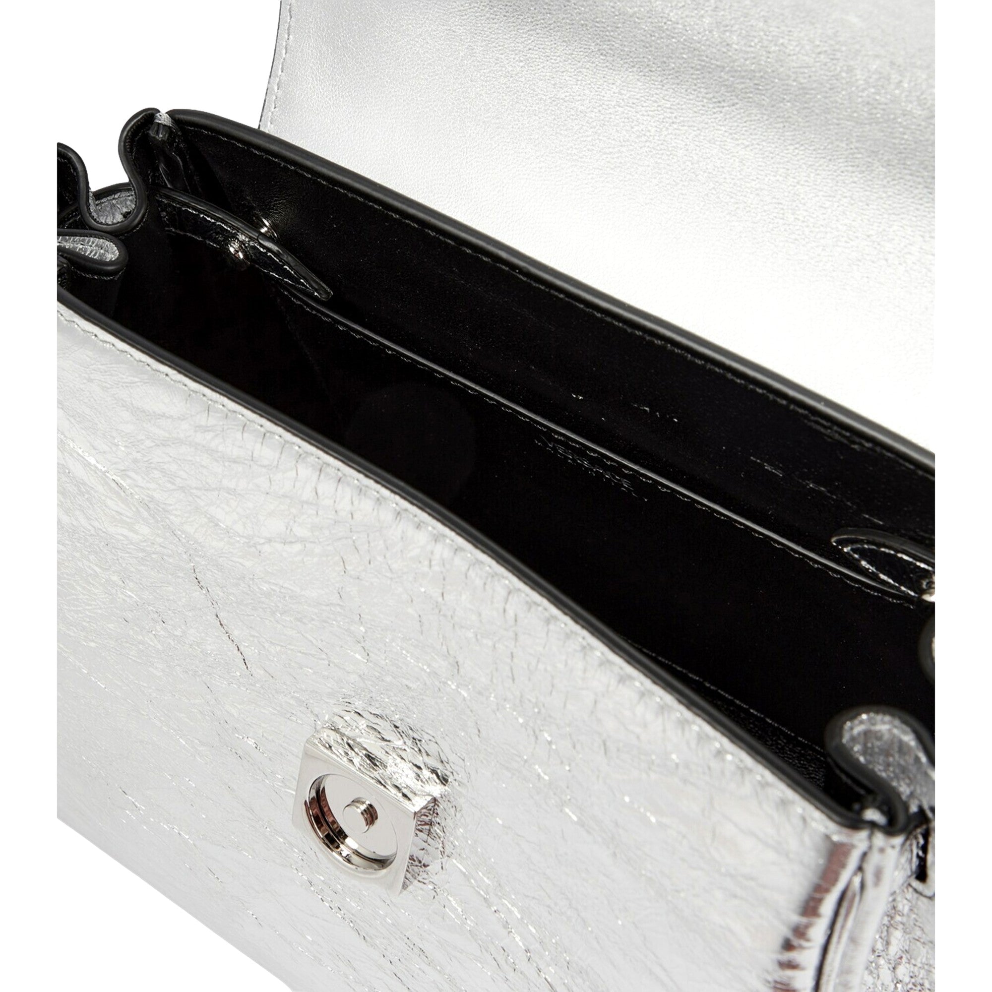 Versace Silver Bag - Top Handle Medusa Design - Luxury Handbag