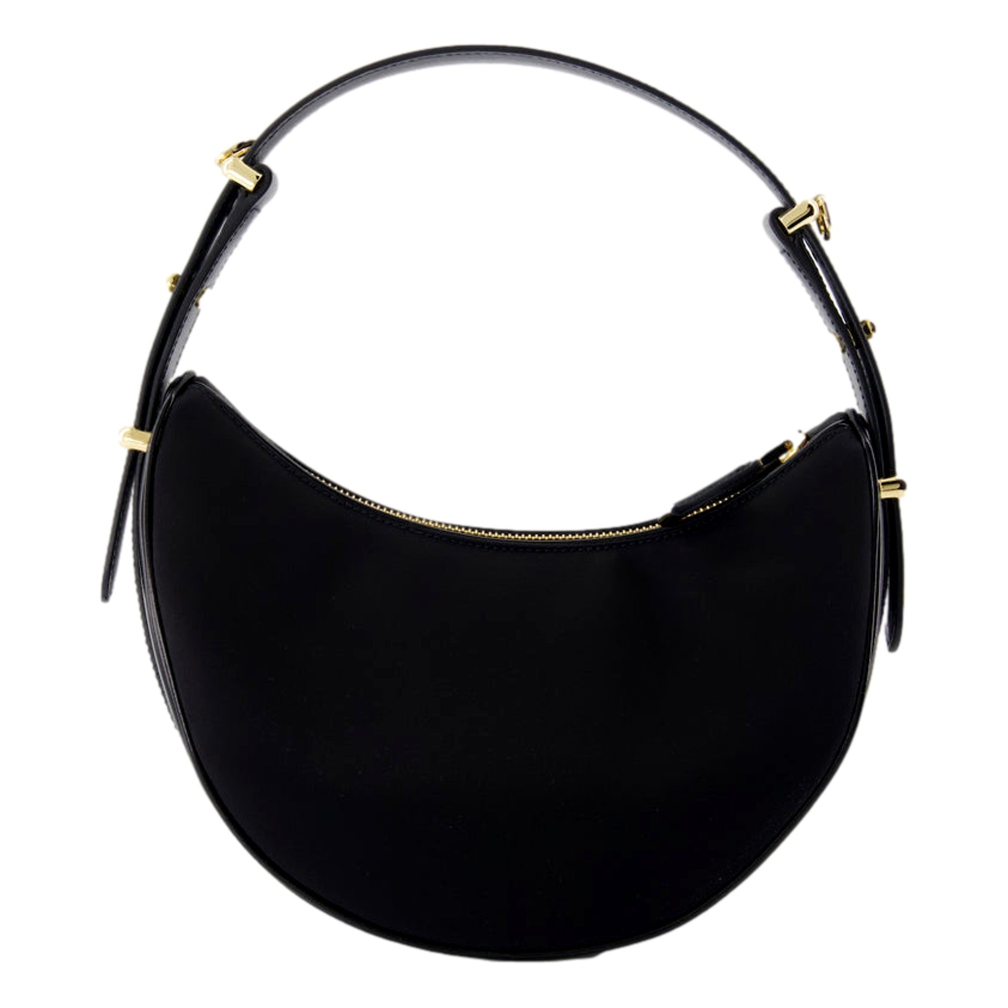 Prada Arqué Black Shoulder Bag: Luxury Re-Nylon & Leather Design