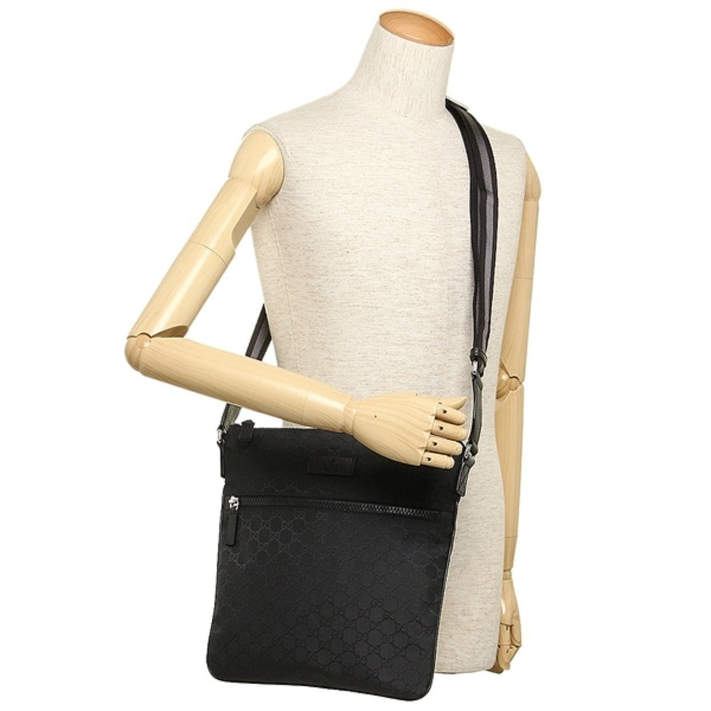 Gucci Unisex GG Black Canvas Messenger Bag - Stylish & Functional