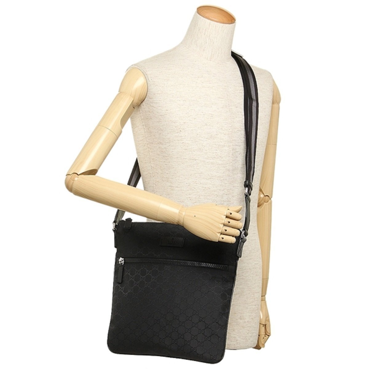 Gucci Unisex GG Black Canvas Messenger Bag - Stylish & Functional