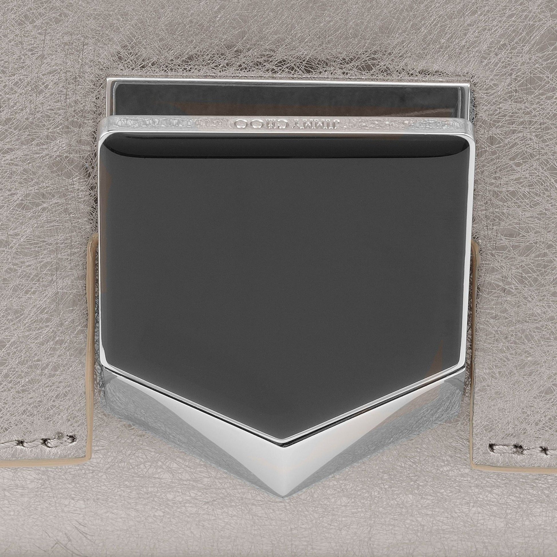 Jimmy Choo Metallic Silver Lockett Crossbody Bag - Chic & Versatile