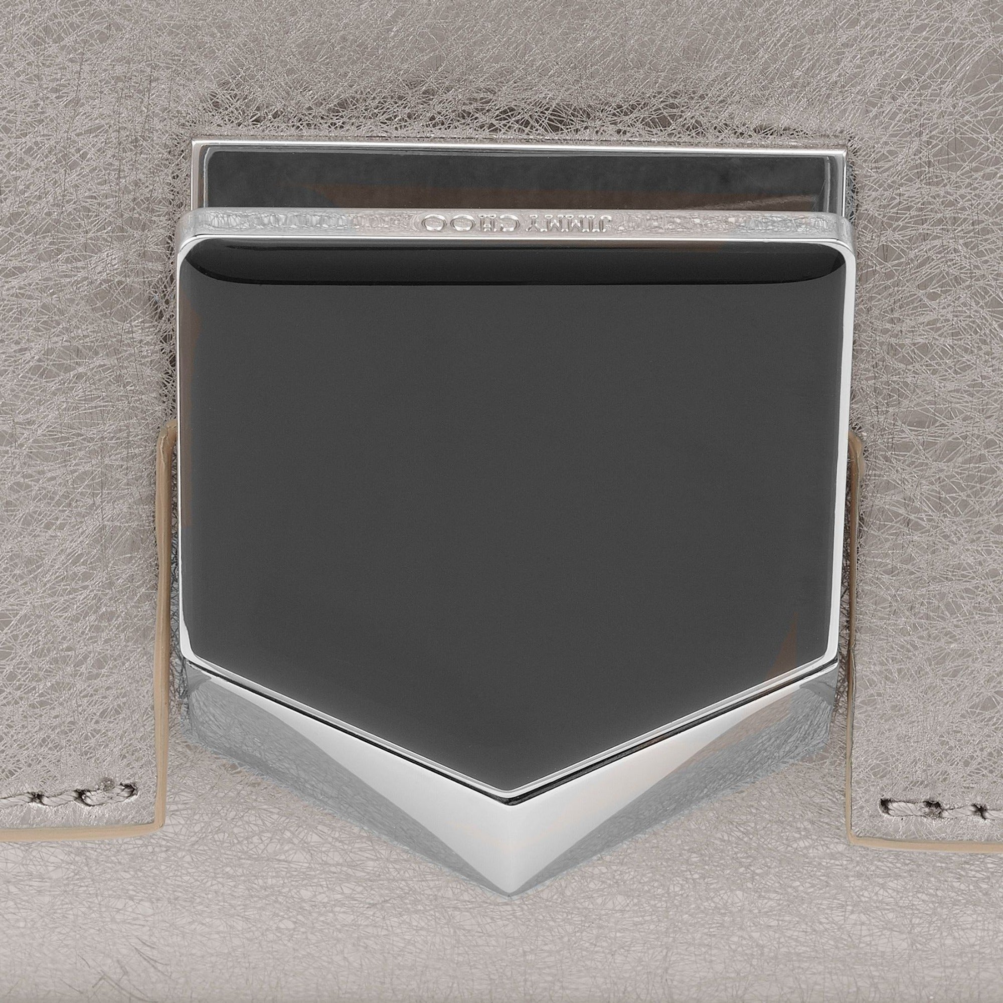 Jimmy Choo Metallic Silver Lockett Crossbody Bag - Chic & Versatile