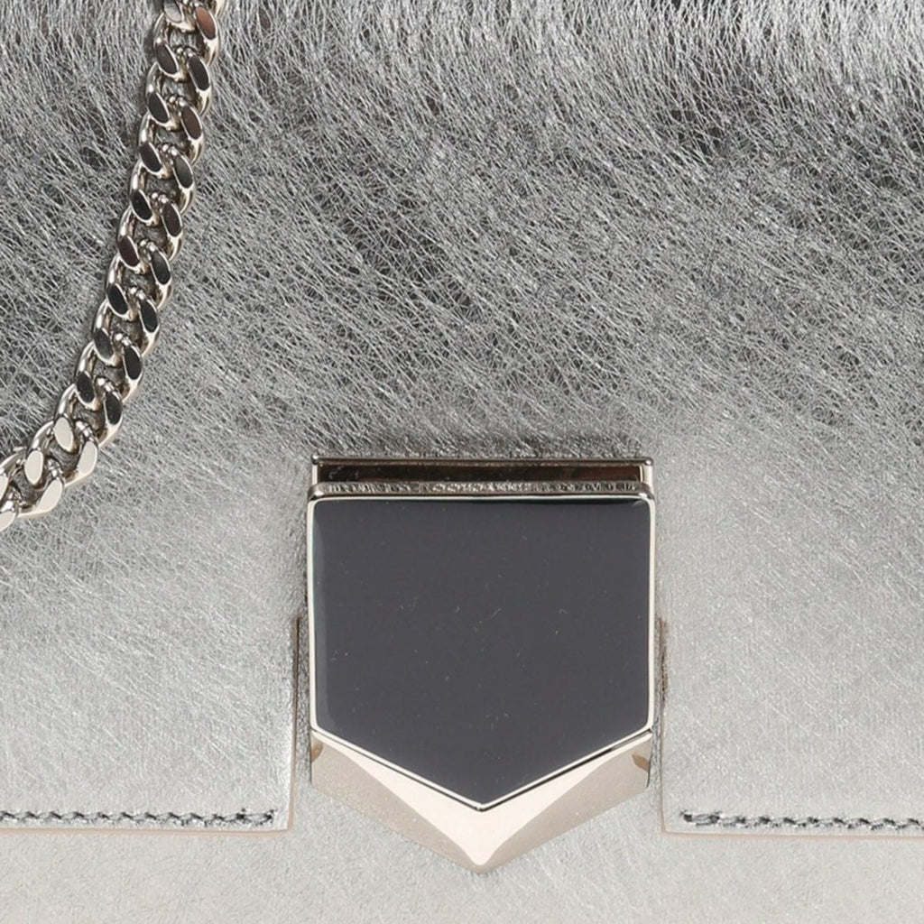 Jimmy Choo Metallic Silver Lockett Crossbody Bag - Chic & Versatile