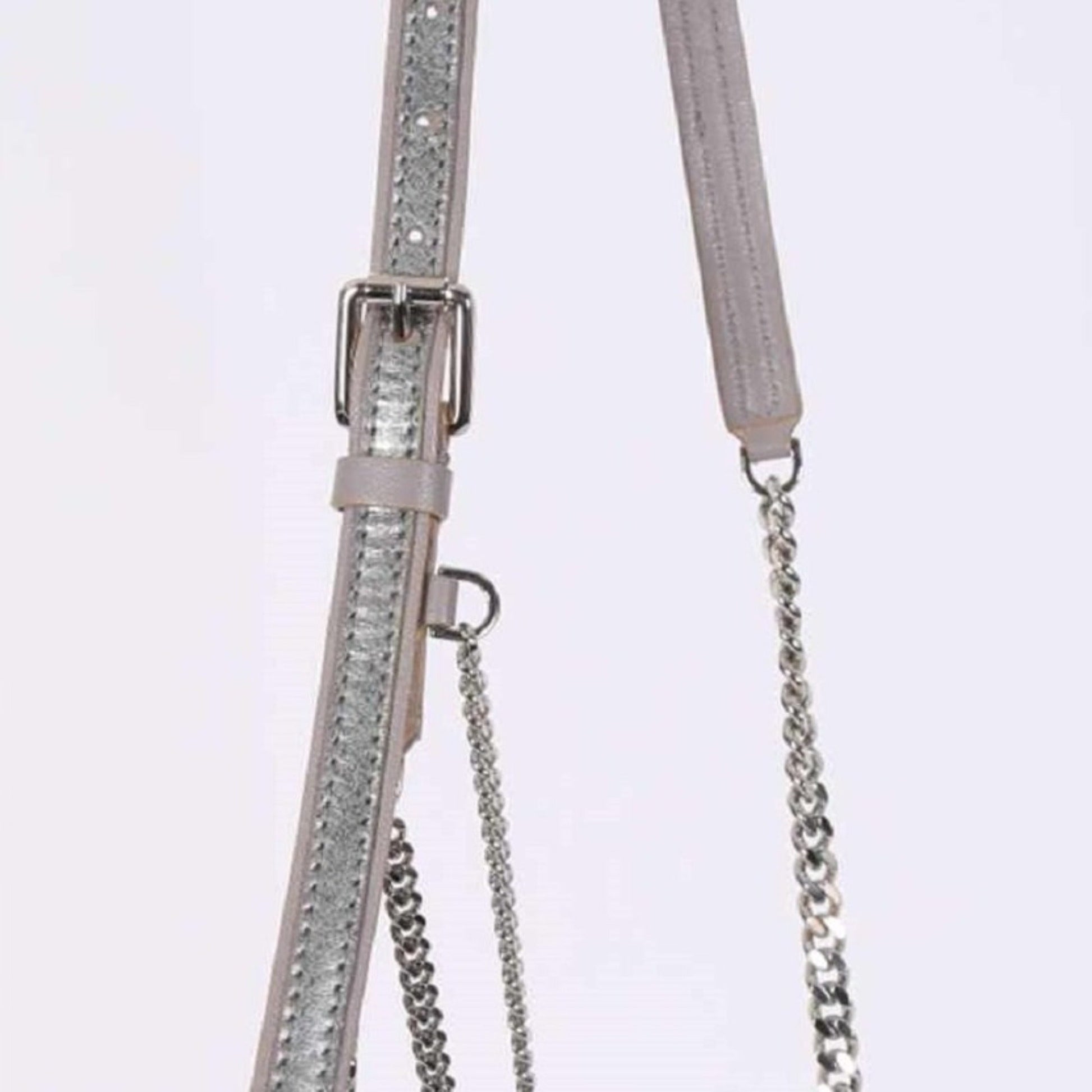 Jimmy Choo Metallic Silver Lockett Crossbody Bag - Chic & Versatile