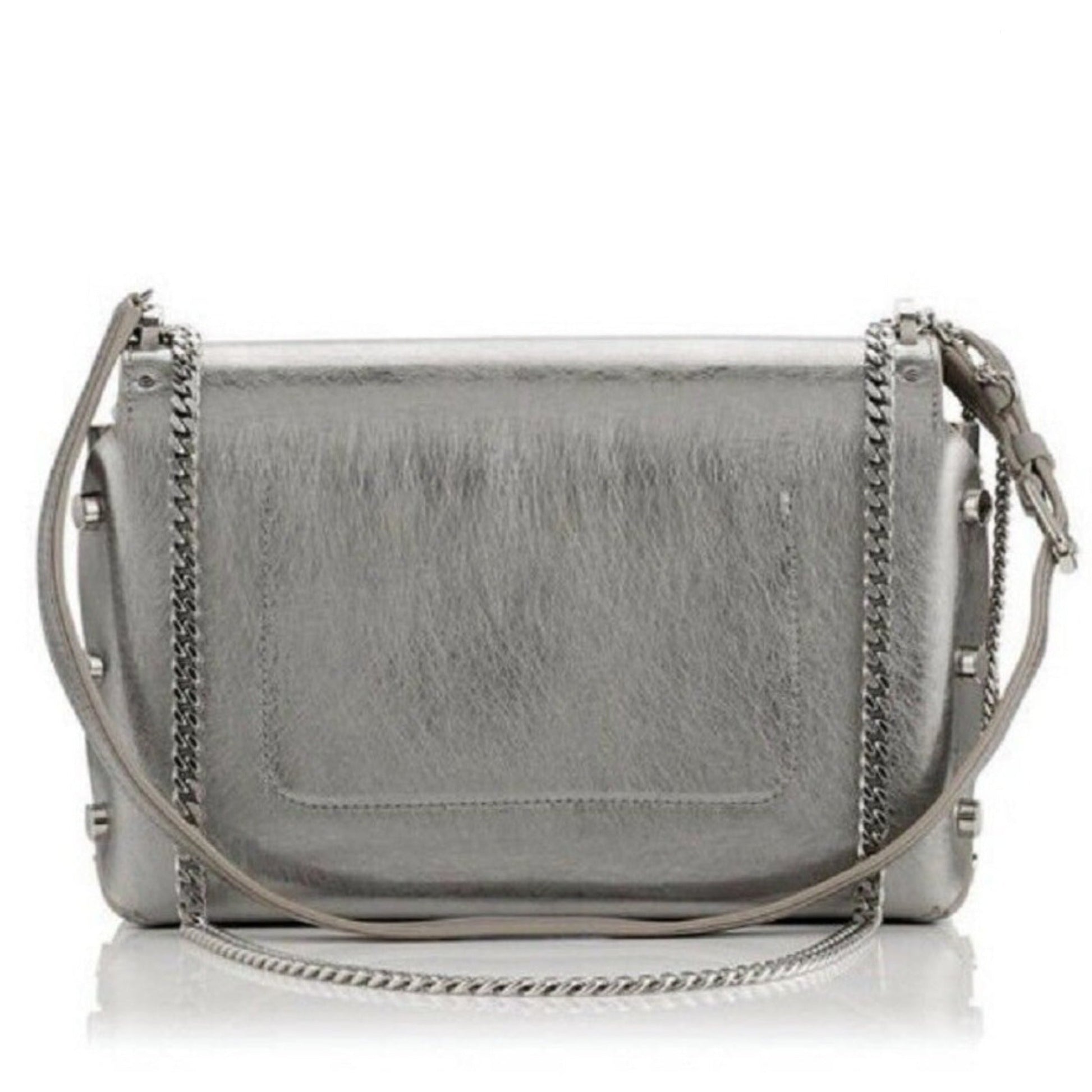 Jimmy Choo Metallic Silver Lockett Crossbody Bag - Chic & Versatile