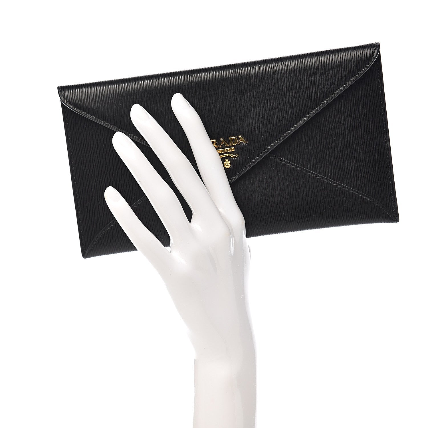 Prada Black Leather Long Wallet - Sleek, Stylish, & Functional Design