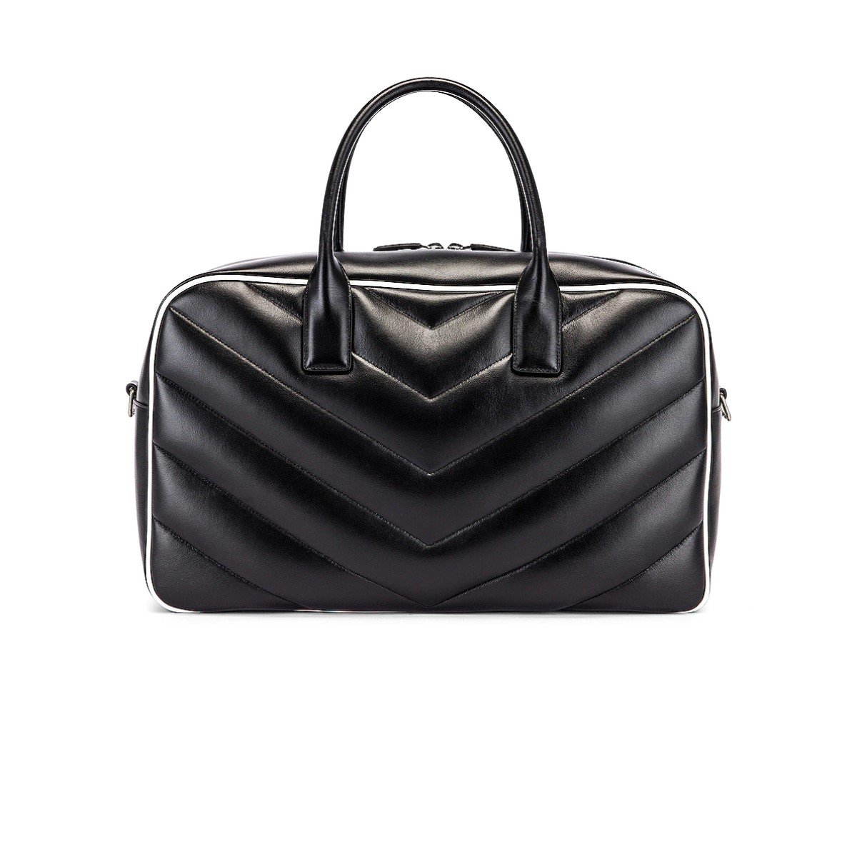 Saint Laurent Miles Black Leather Duffel - Stylish & Functional Bag