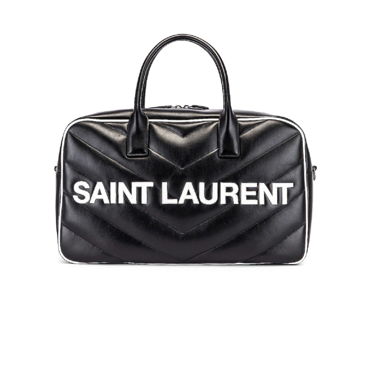 Saint Laurent Miles Black Leather Duffel - Stylish & Functional Bag