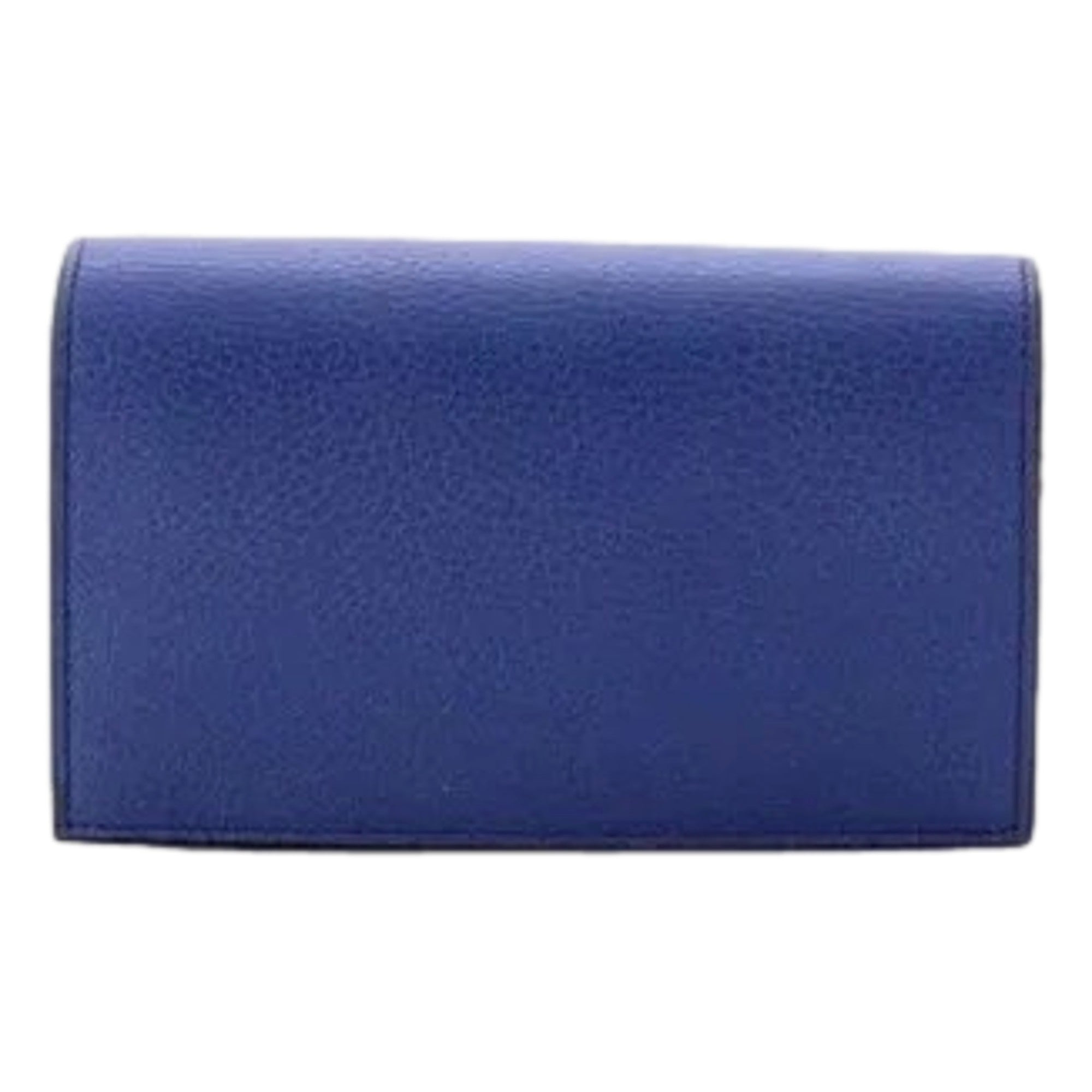Gucci Blue Marmont GG Leather Chain Wallet & Crossbody Bag