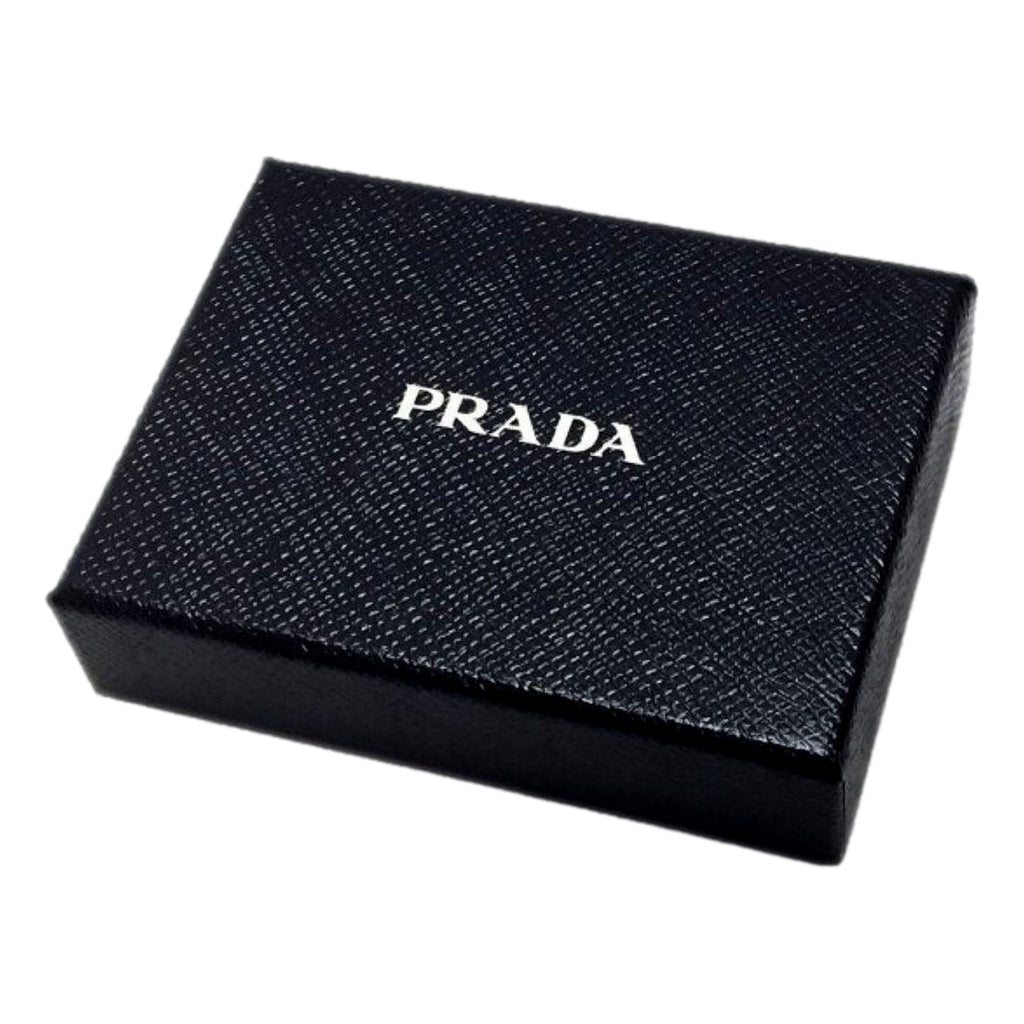 Prada Men's Black Saffiano Card Holder Wallet - Luxury & Elegance