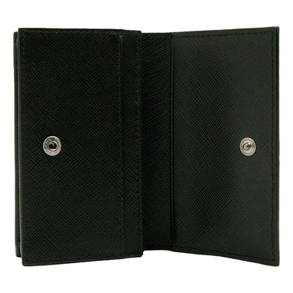 Prada Men's Black Saffiano Card Holder Wallet - Luxury & Elegance