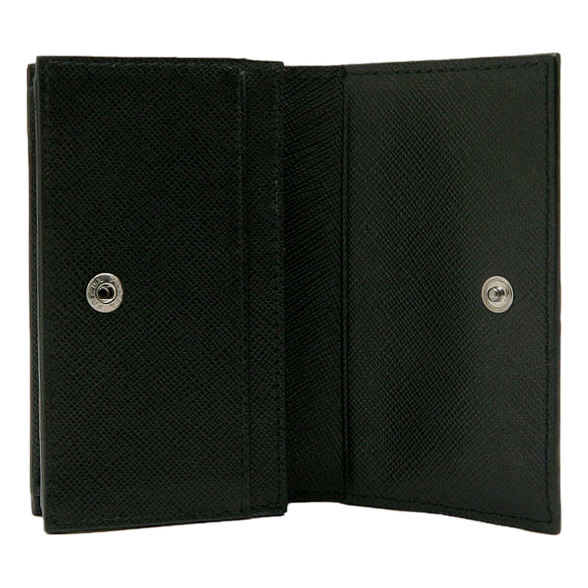 Prada Men's Black Saffiano Card Holder Wallet - Luxury & Elegance