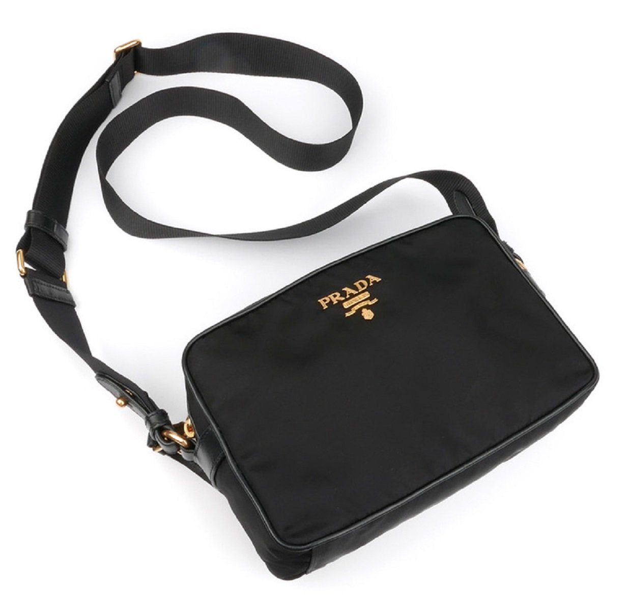 Prada Black Tessuto Nylon Crossbody - Chic & Practical Everyday Bag