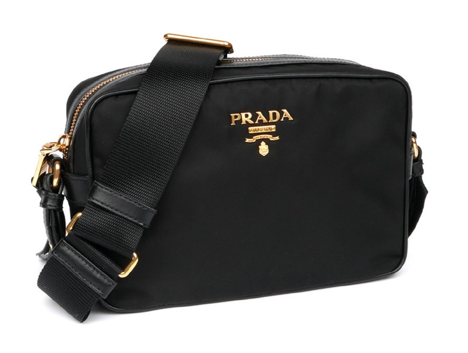 Prada Black Tessuto Nylon Crossbody - Chic & Practical Everyday Bag