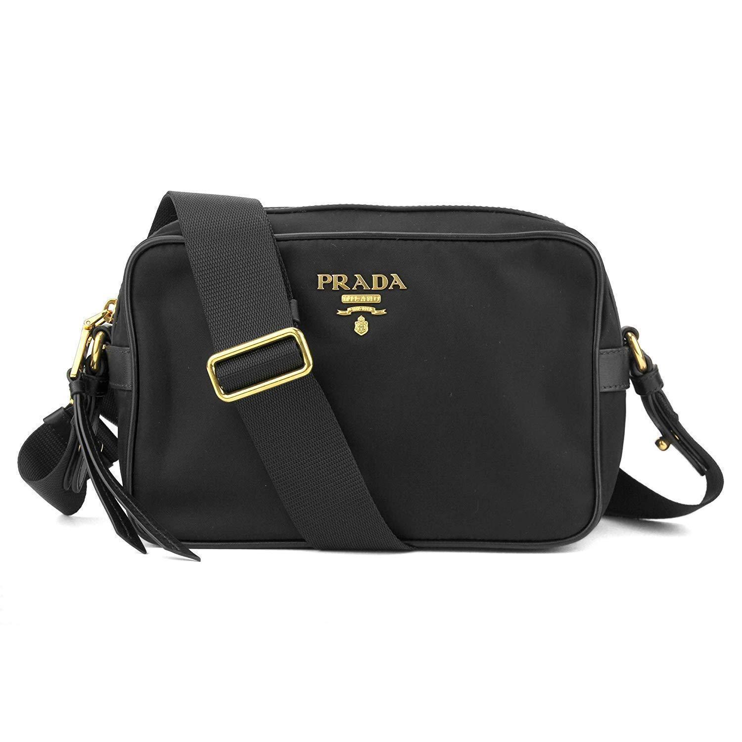 Prada Black Tessuto Nylon Crossbody - Chic & Practical Everyday Bag