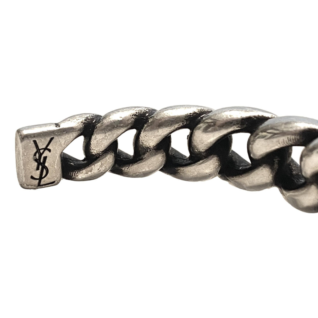 Elevate Your Style: Saint Laurent Gunmetal Chain Link Bracelet