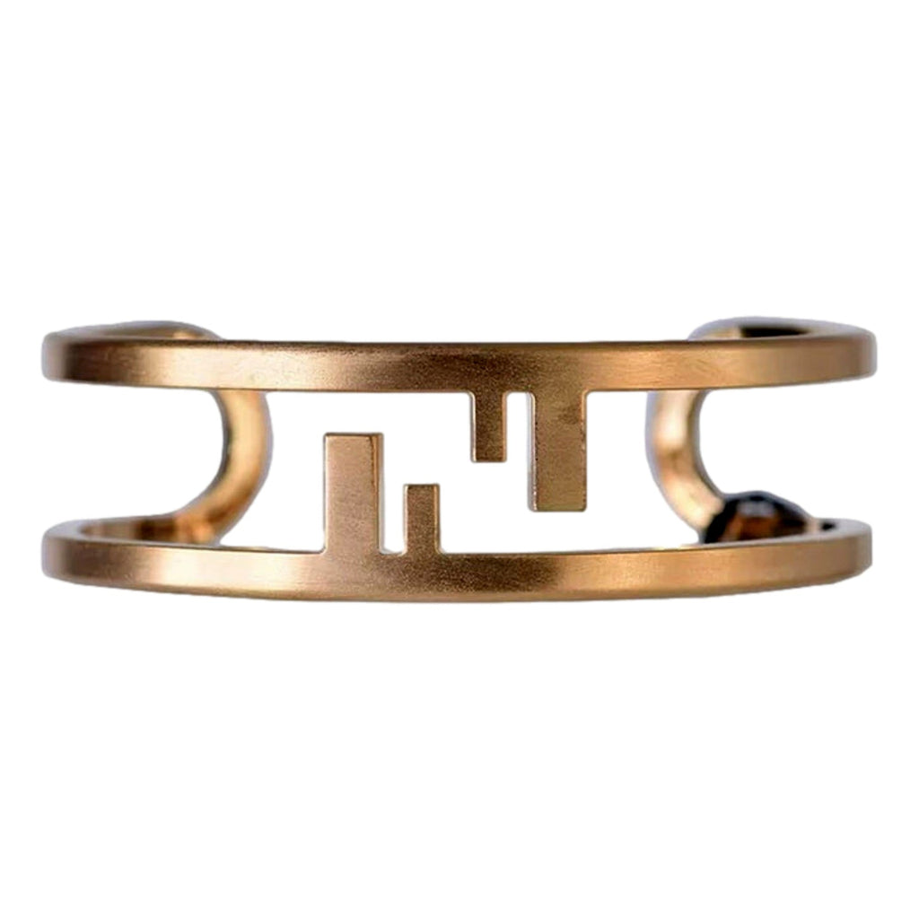 Fendi Luxury Jewelries: Gold-Finish O'Lock Cuff Bracelet for Women