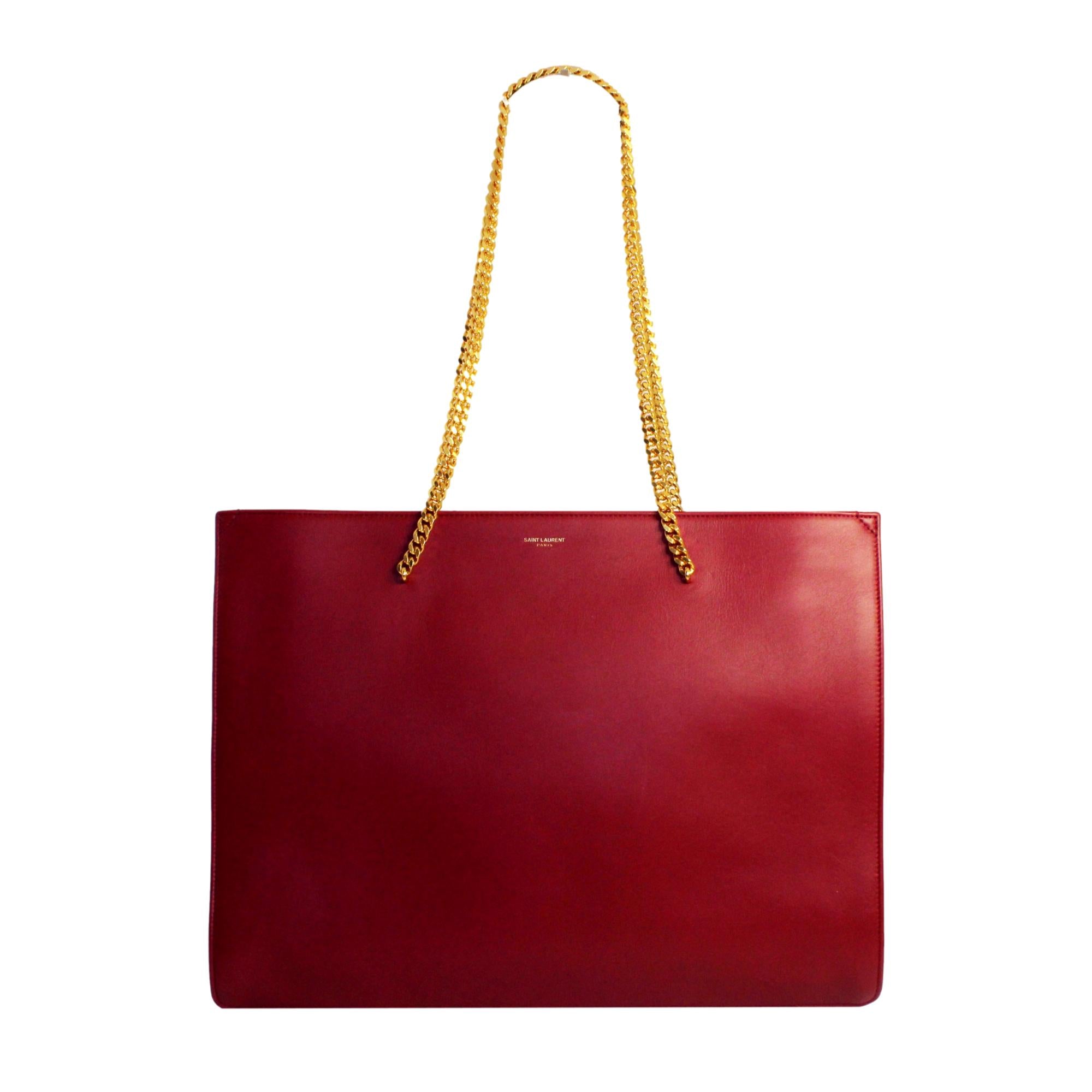 Saint Laurent Sloan Lux Tote Bag: Leather Shoulder Elegance