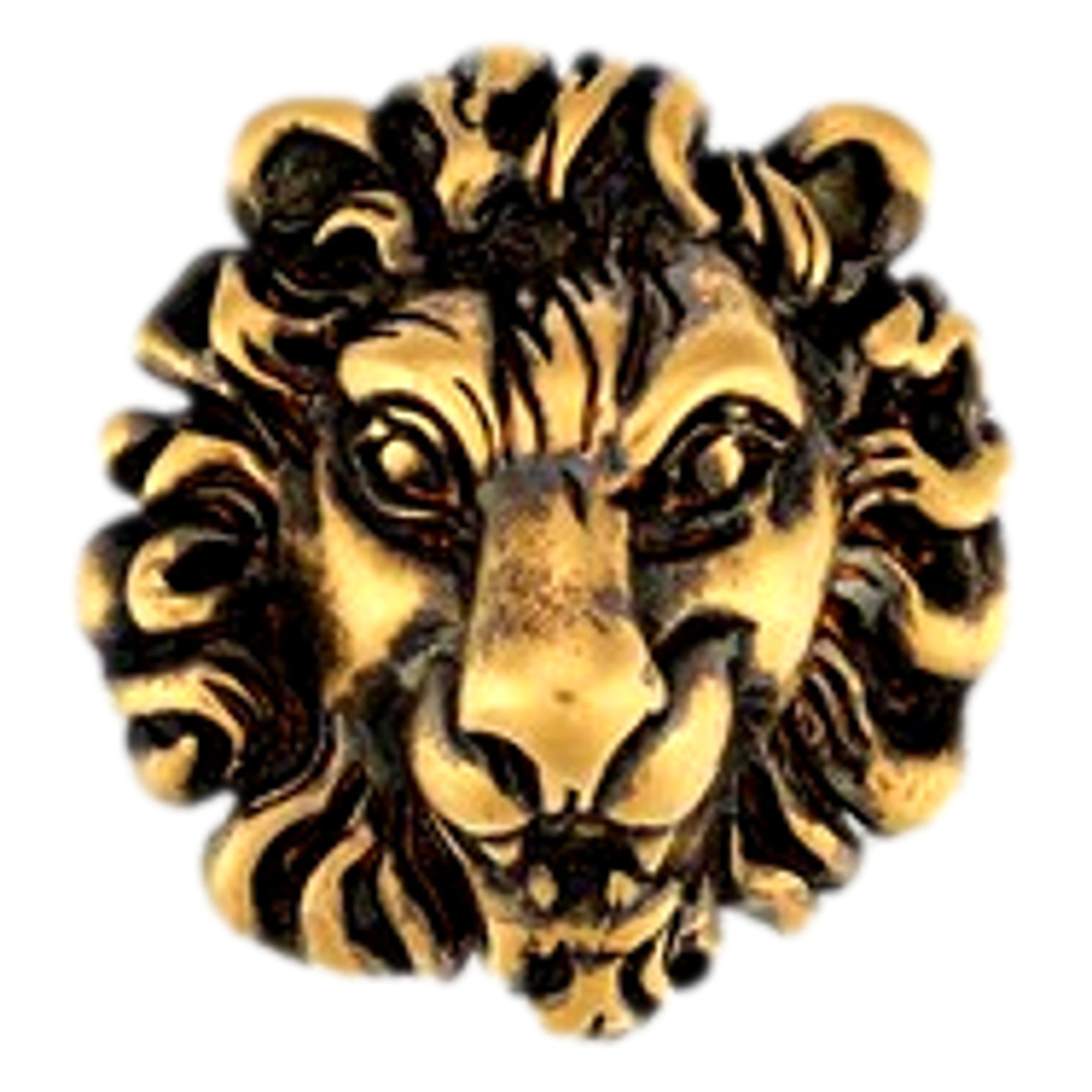 Gucci Lionhead Brooch: Bold, Vintage Elegance in Distressed Gold