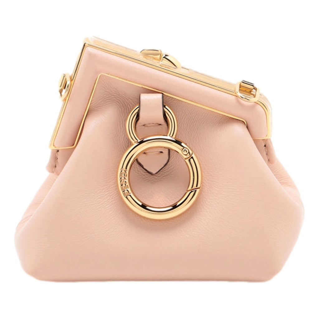 Fendi Charm Pouch Bag: Powder Pink Leather Elegance Pouch