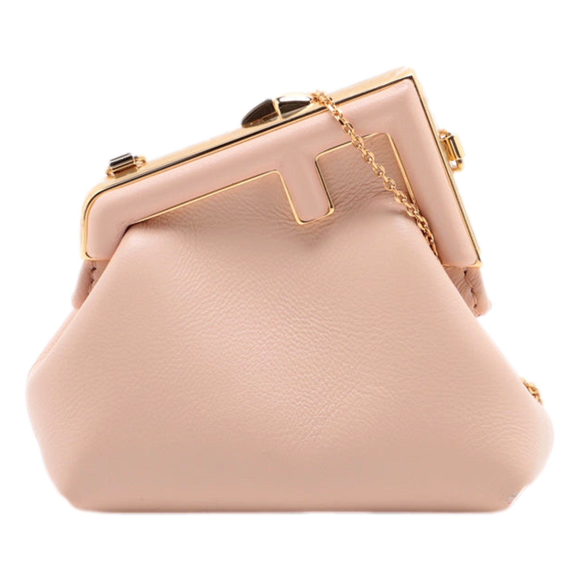 Fendi Charm Pouch Bag: Powder Pink Leather Elegance Pouch