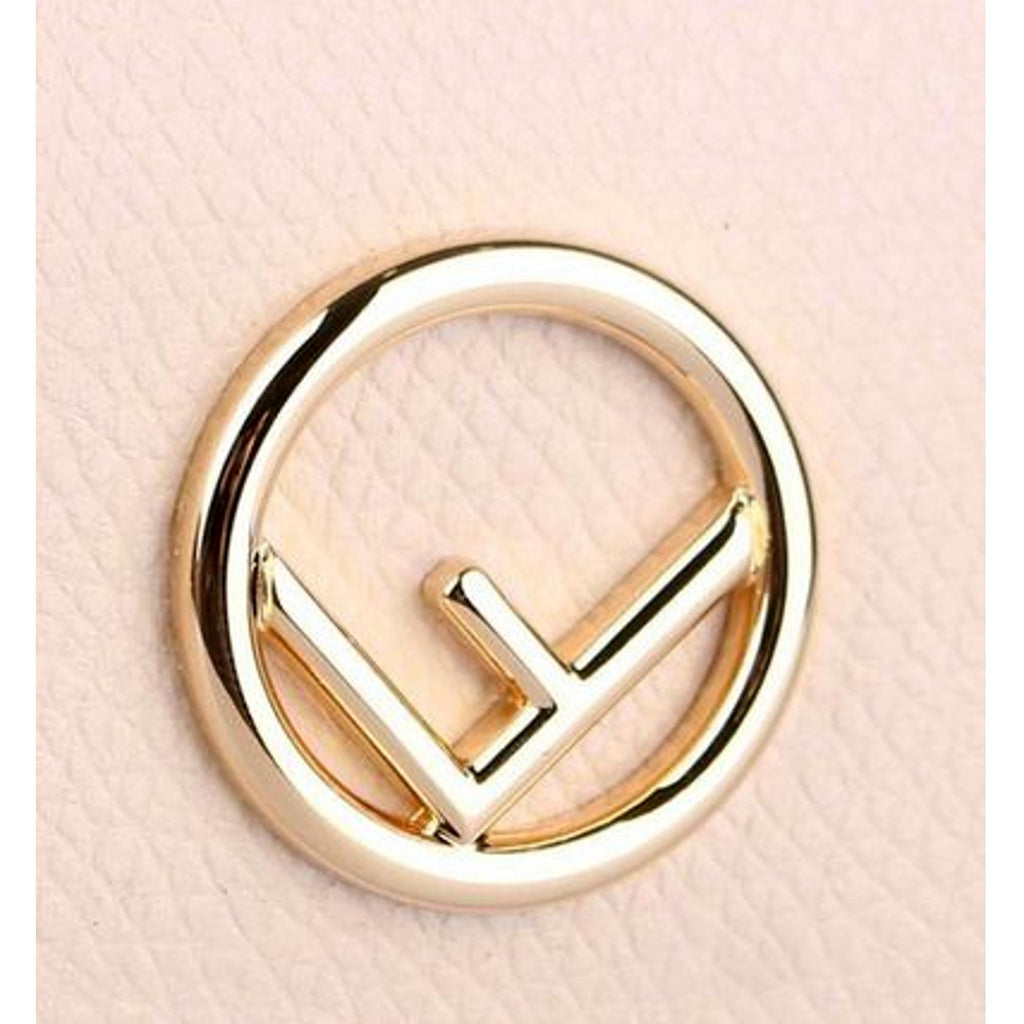 Fendi Poudre Pink Coin Case - Luxurious Calf Leather & Gold Logo