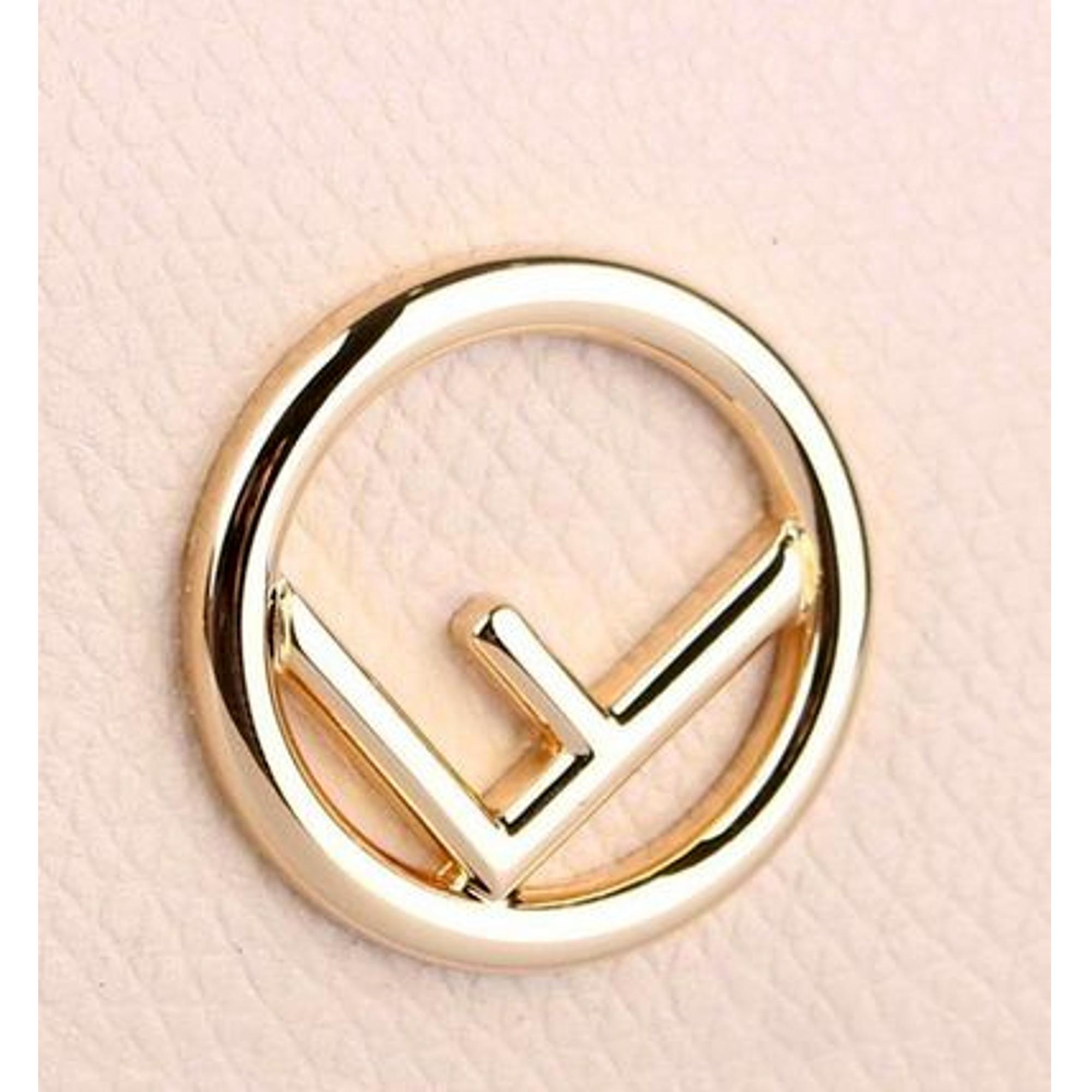 Fendi Poudre Pink Coin Case - Luxurious Calf Leather & Gold Logo