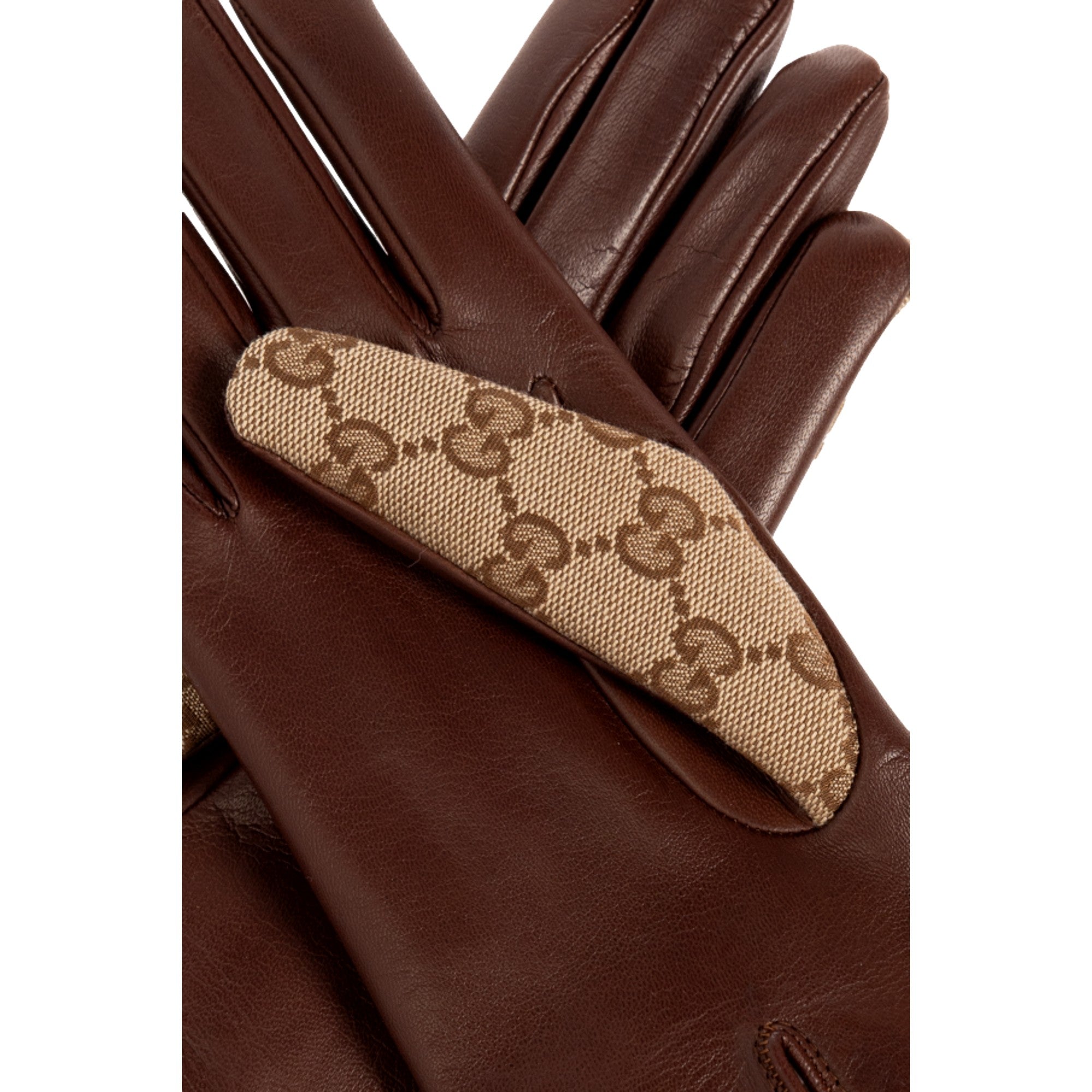 Gucci Monogram Leather Gloves - Elegance & Warmth in Style