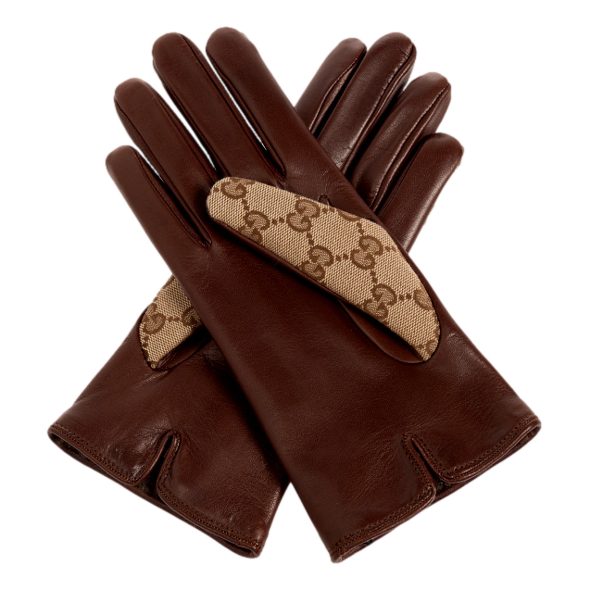 Gucci Monogram Leather Gloves - Elegance & Warmth in Style