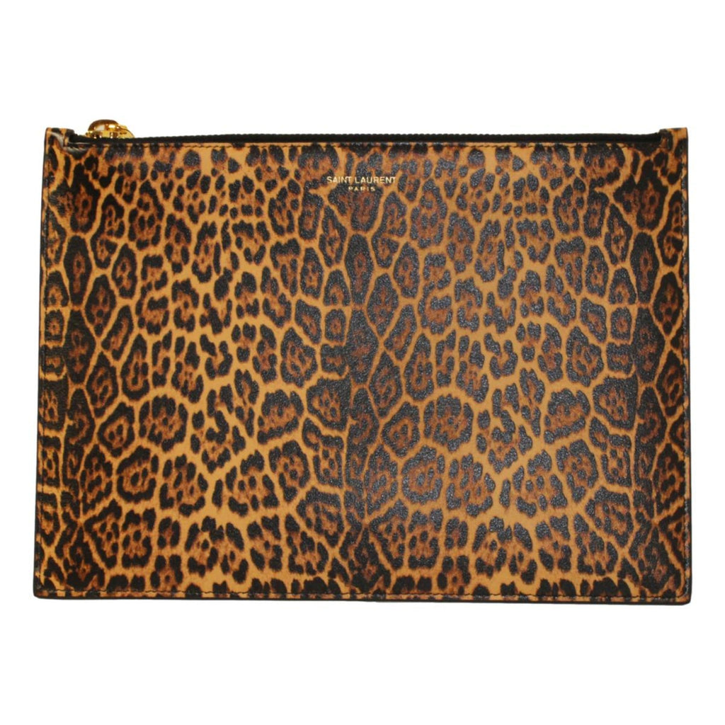 Saint Laurent Leopard Calfskin Medium Pouch: Luxurious Style &