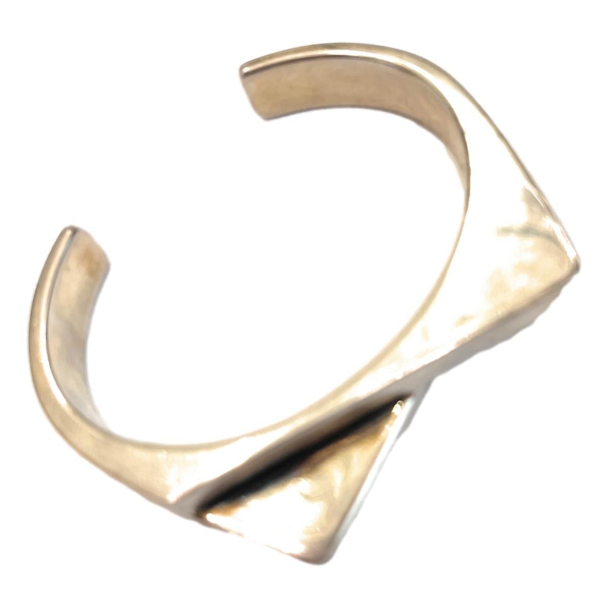 Saint Laurent Oxidized Silver Bracelet – Stylish Open Cuff Accessory