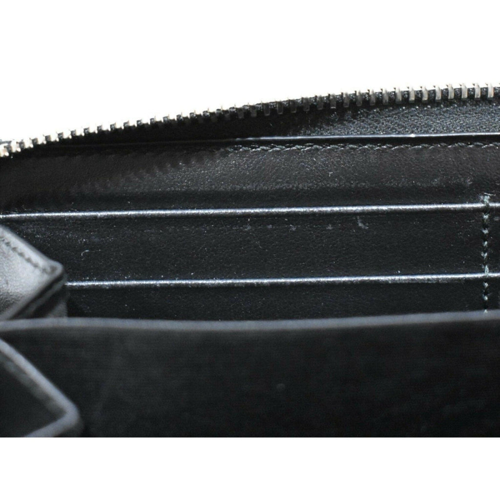 Gucci Black Leather Wallet | Rainbow Lightning Logo & Luxury Design