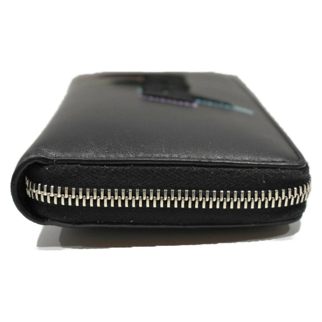 Gucci Black Leather Wallet | Rainbow Lightning Logo & Luxury Design