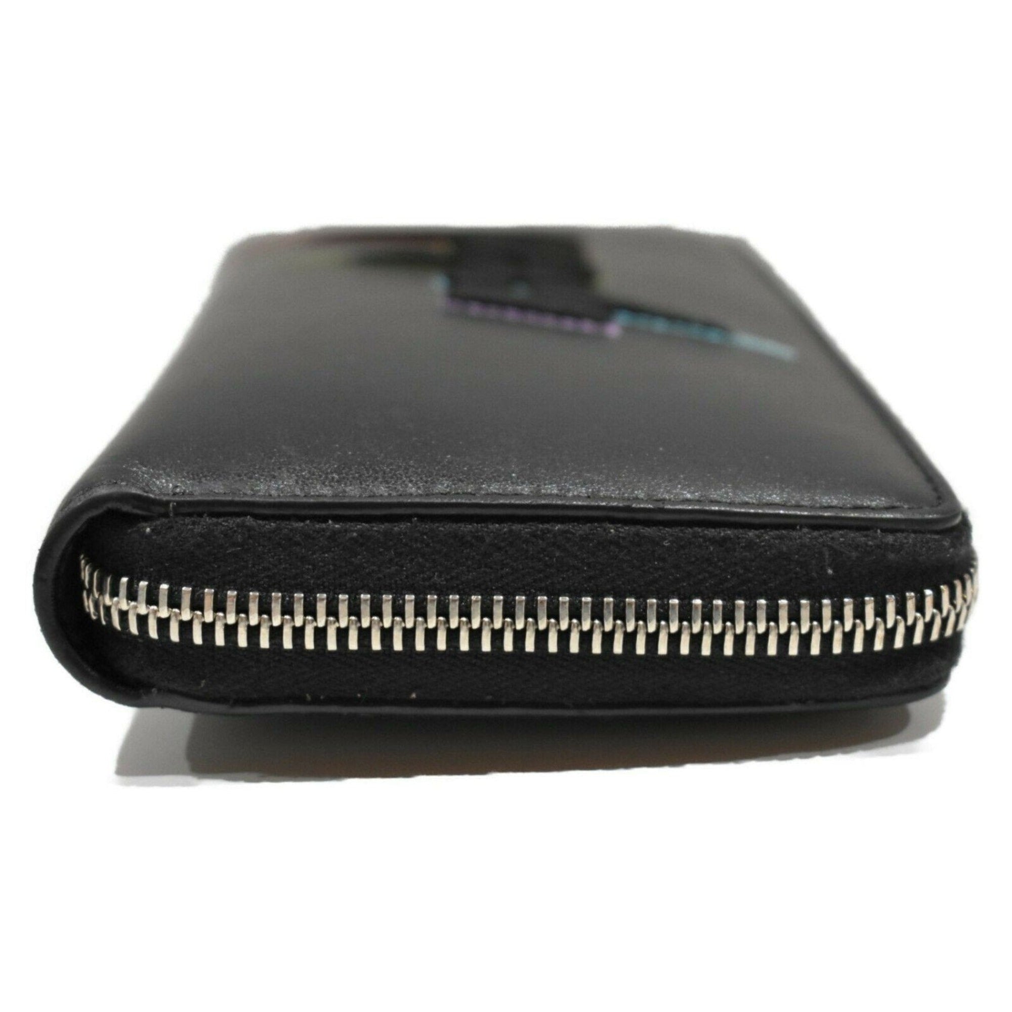 Gucci Black Leather Wallet | Rainbow Lightning Logo & Luxury Design